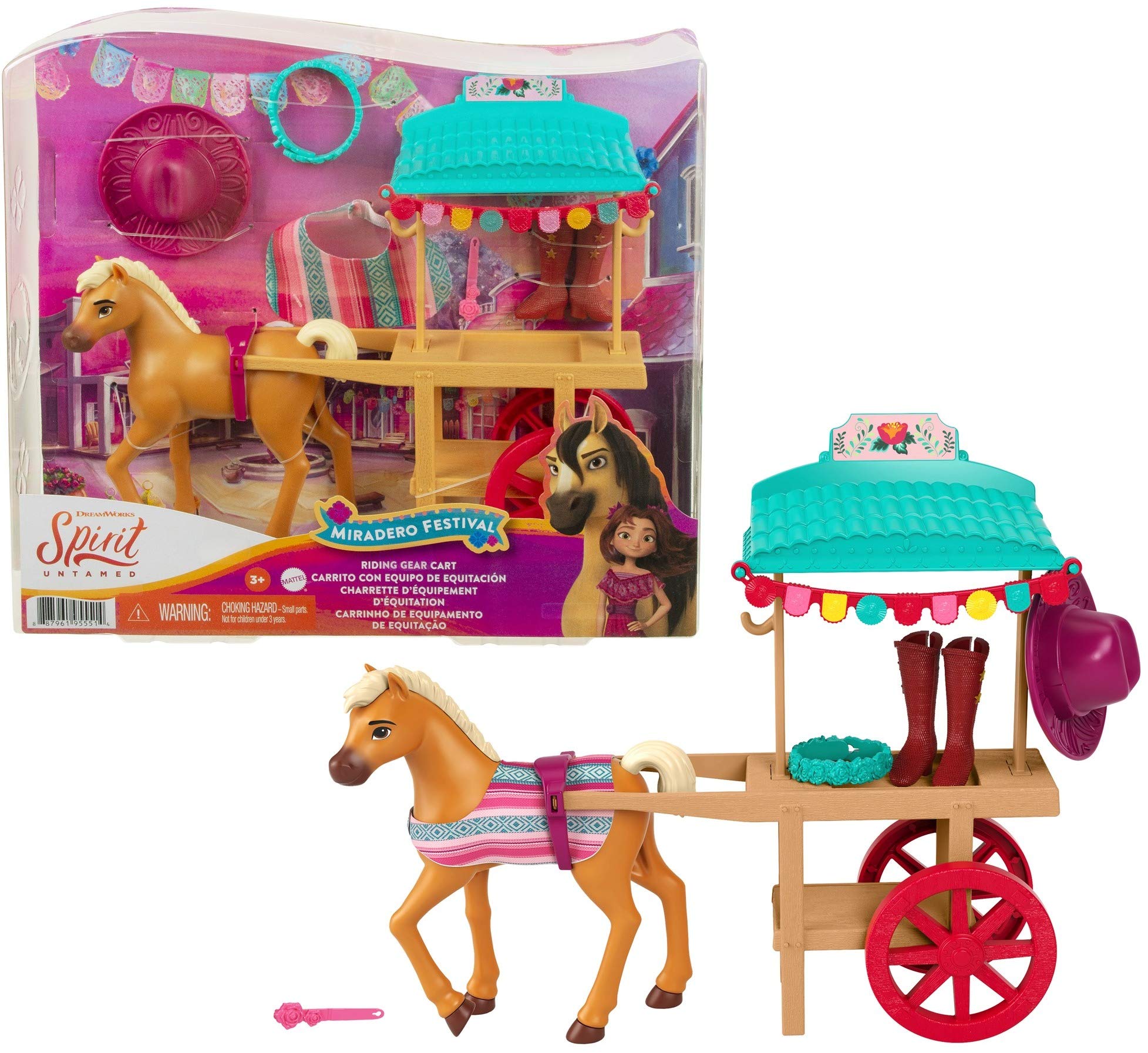 Foto 2 pulgar | Carrito De Equipamiento De Equitación Mattel Spirit Untamed Miradero Con Poni - Venta Internacional.