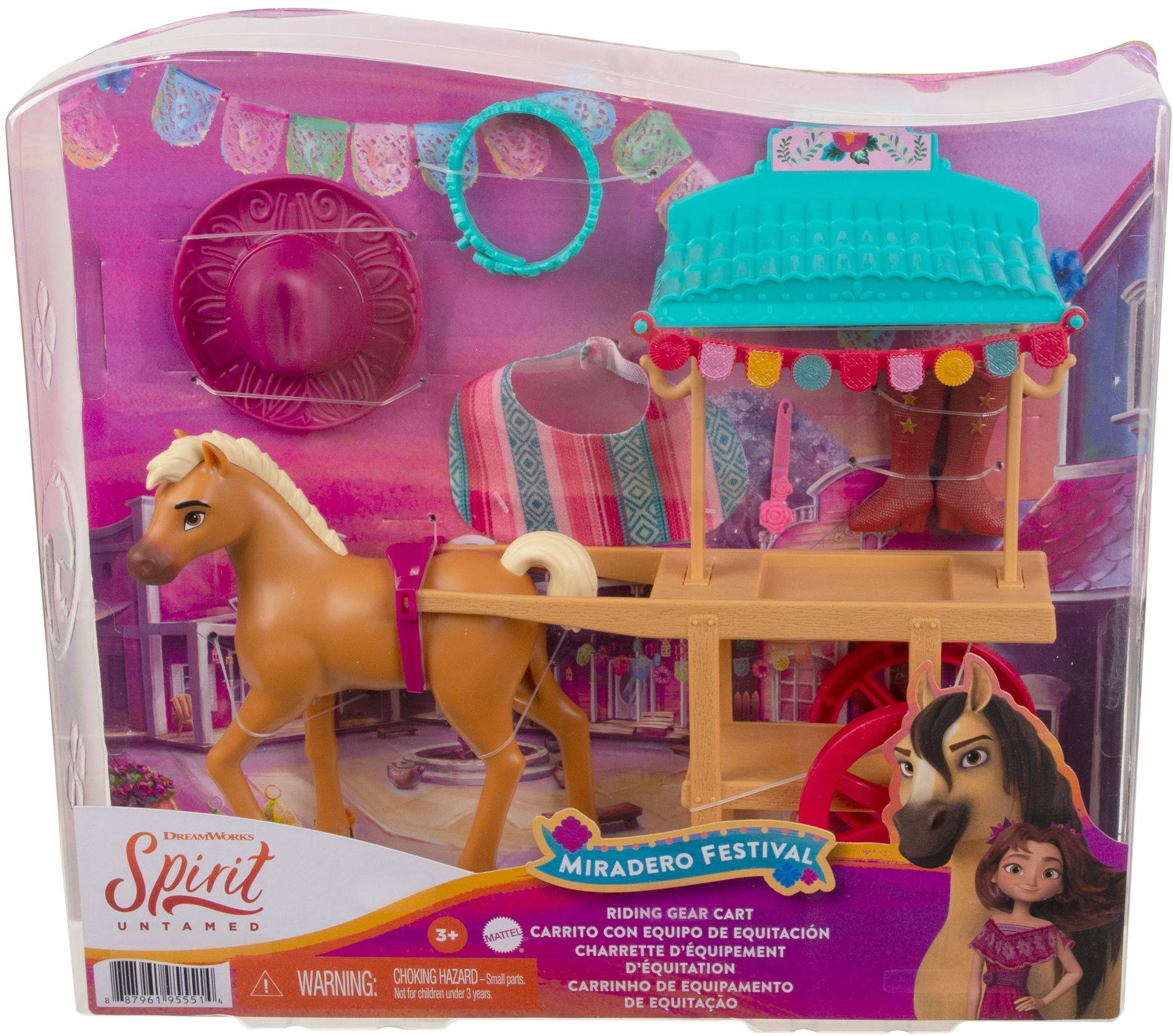 Foto 7 pulgar | Carrito De Equipamiento De Equitación Mattel Spirit Untamed Miradero Con Poni - Venta Internacional.