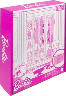 Foto 6 | Armario Playset Barbie Con 3 Atuendos, Accesorios Y Perchas - Venta Internacional.