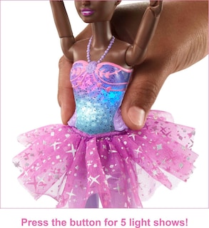 Foto 3 | Muñeca Barbie Dreamtopia Twinkle Lights, Bailarina Con 5 Shows - Venta Internacional.