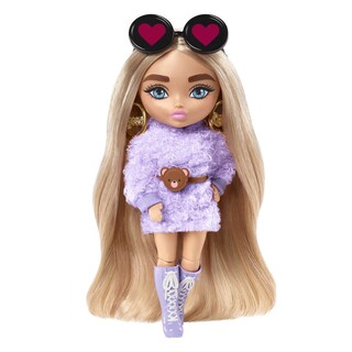 Foto 1 | Minimuñeca Barbie Extra #4 De 14 Cm Con Soporte Y Accesorios - Venta Internacional.