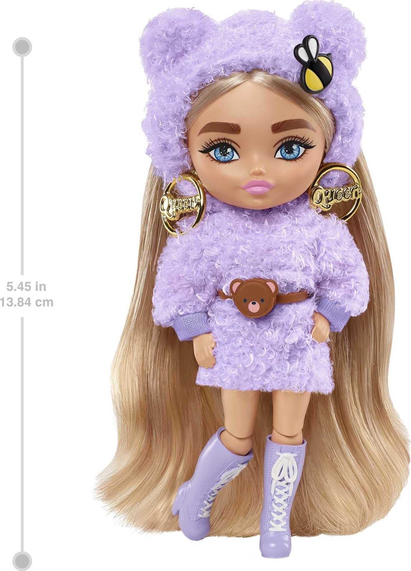 Foto 4 pulgar | Minimuñeca Barbie Extra #4 De 14 Cm Con Soporte Y Accesorios - Venta Internacional.