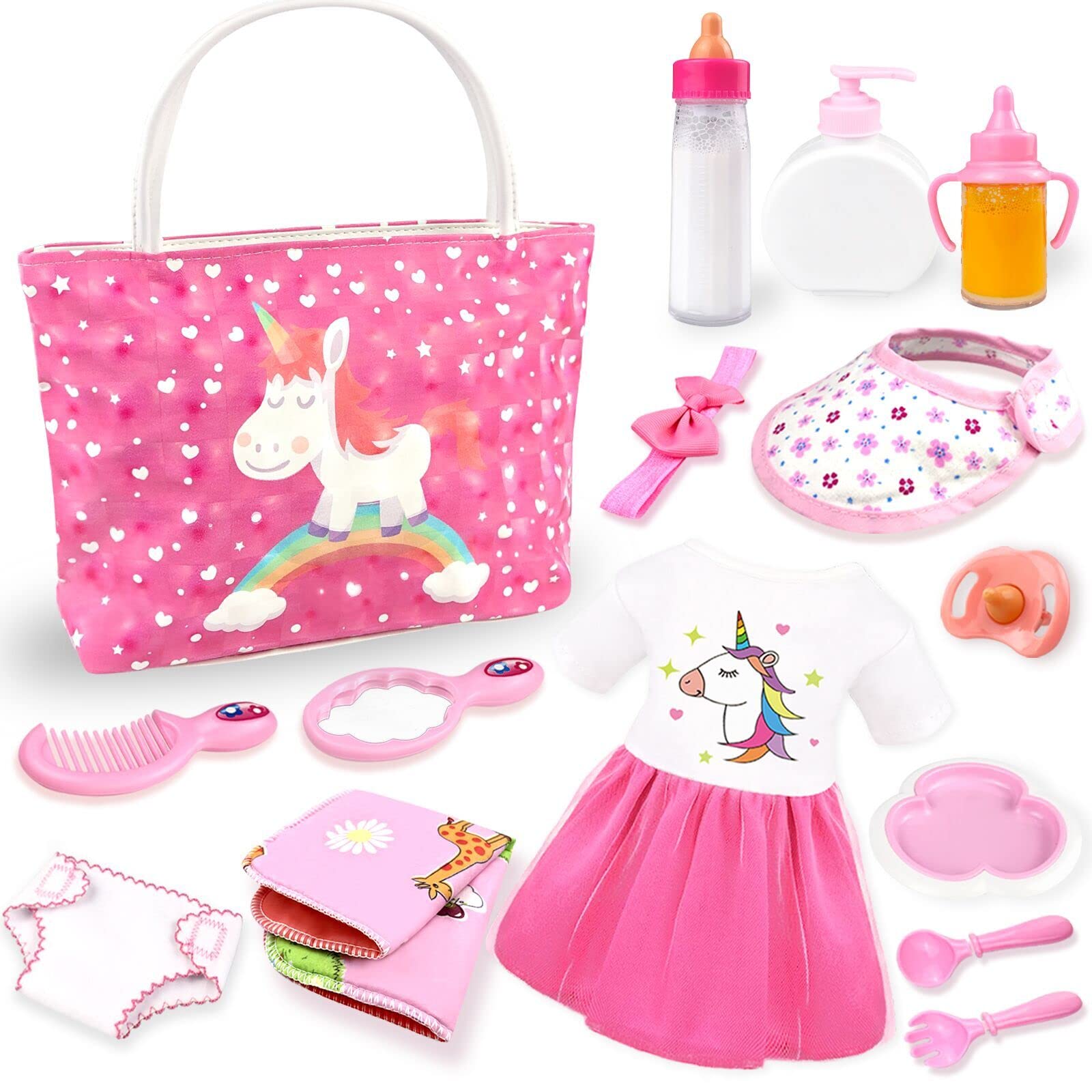 Foto 2 pulgar | Set De Accesorios Para Muñecas Bnuzeiyi Feeding Caring De 14 A 16 Y 18 Pulgadas - Venta Internacional.