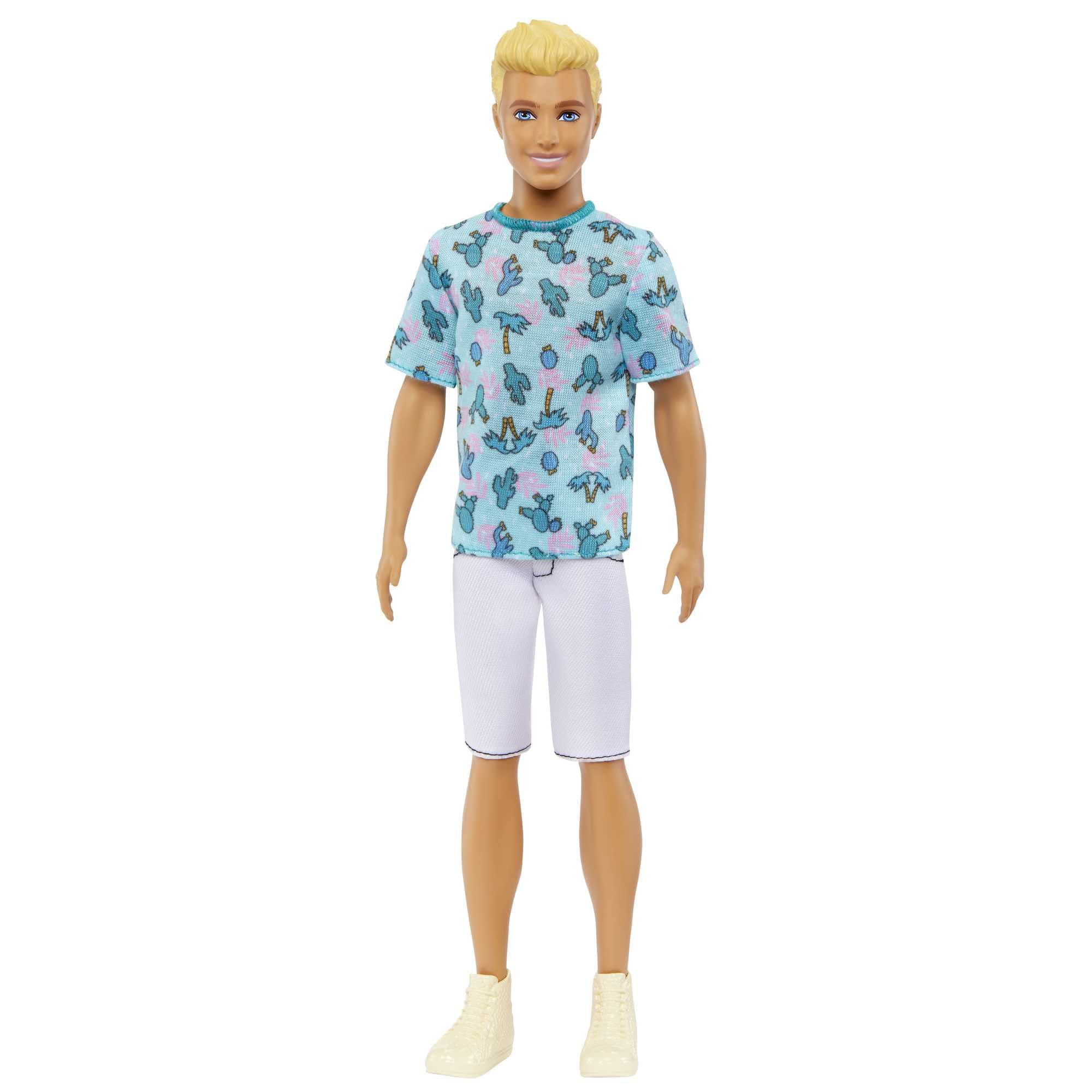 Foto 2 pulgar | Muñeca De Moda Barbie Fashionistas Ken #211 Con Camiseta De Cactus Azul - Venta Internacional.