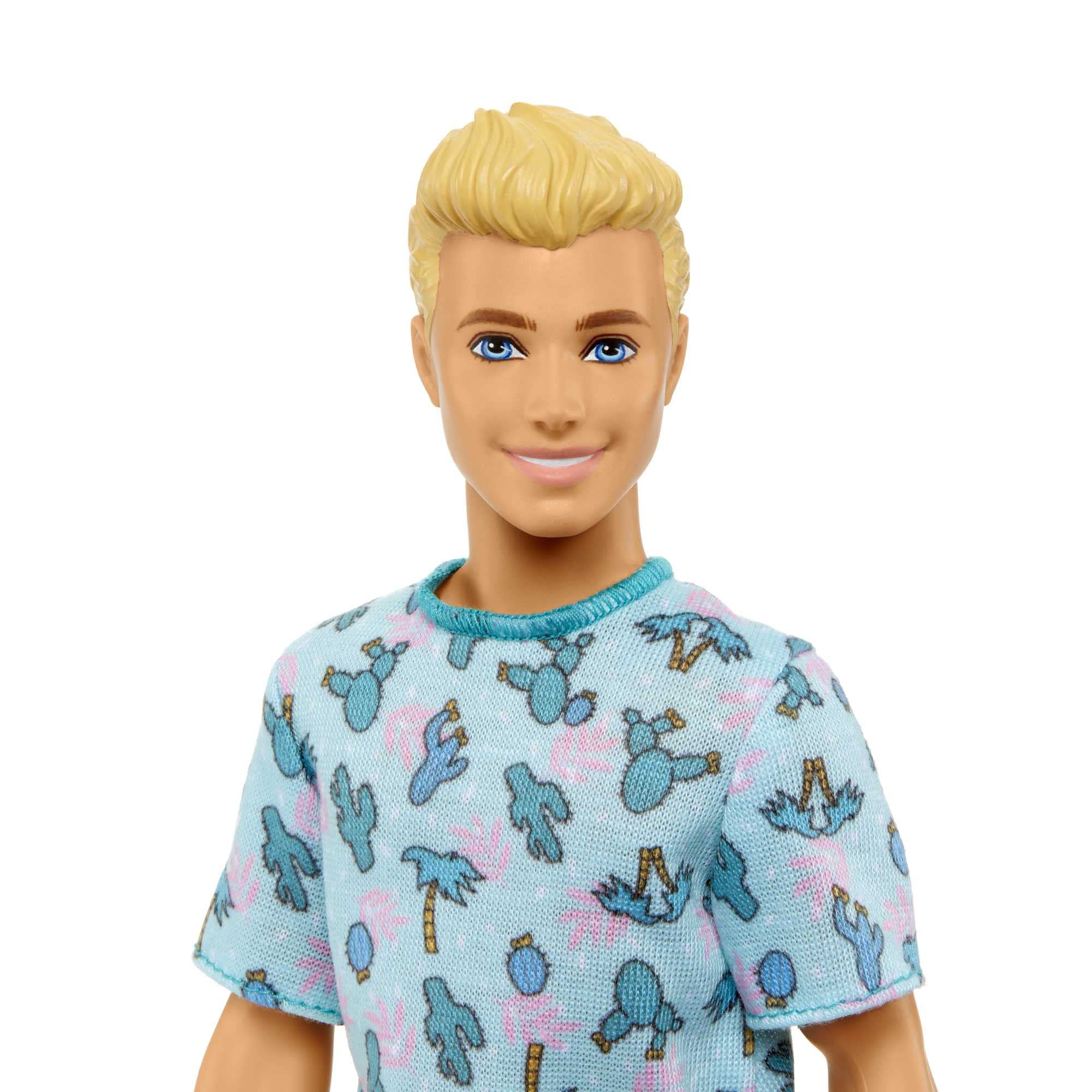 Foto 4 pulgar | Muñeca De Moda Barbie Fashionistas Ken #211 Con Camiseta De Cactus Azul - Venta Internacional.