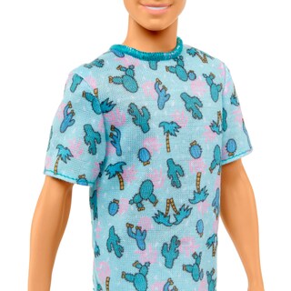 Foto 4 | Muñeca De Moda Barbie Fashionistas Ken #211 Con Camiseta De Cactus Azul - Venta Internacional.