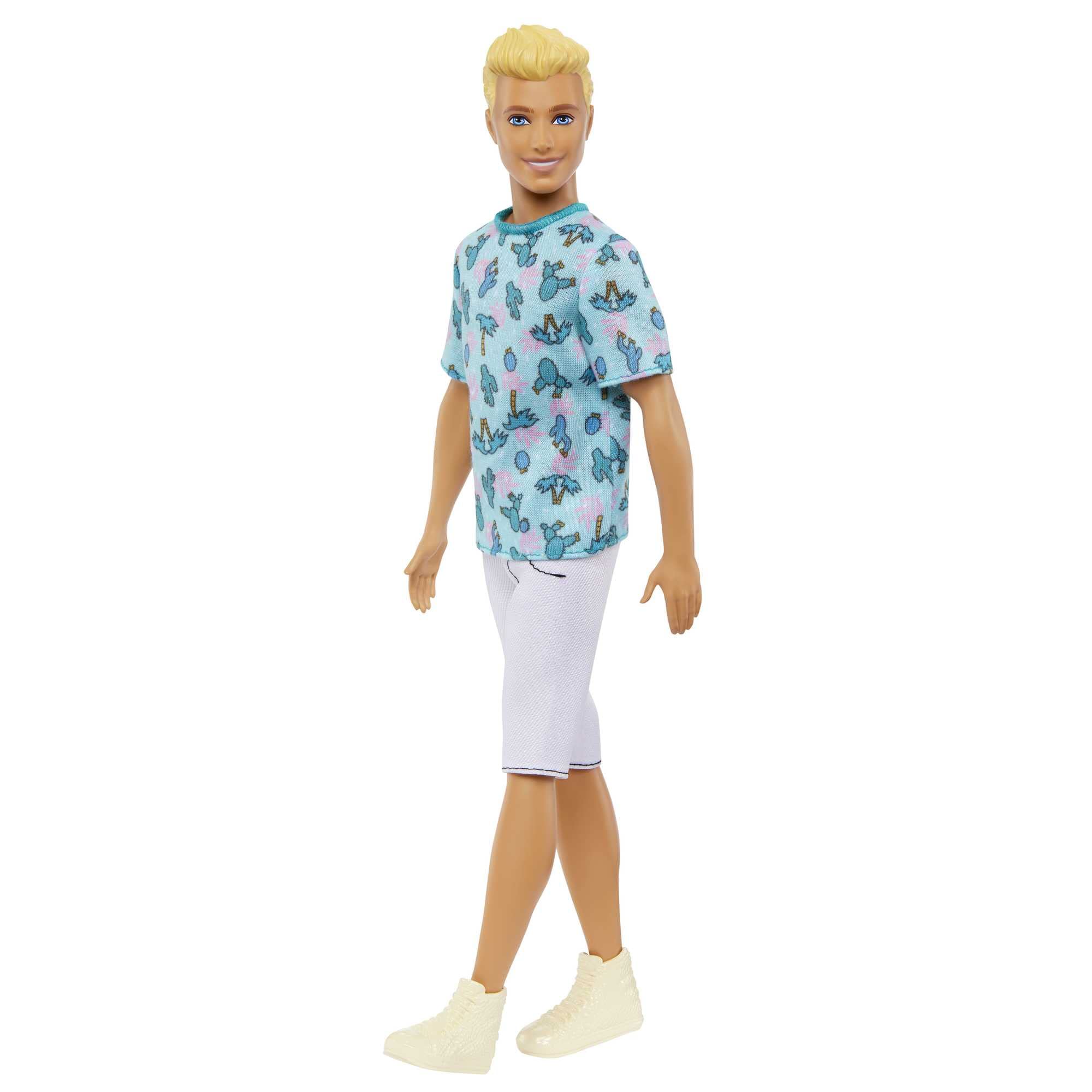 Foto 5 | Muñeca De Moda Barbie Fashionistas Ken #211 Con Camiseta De Cactus Azul - Venta Internacional.