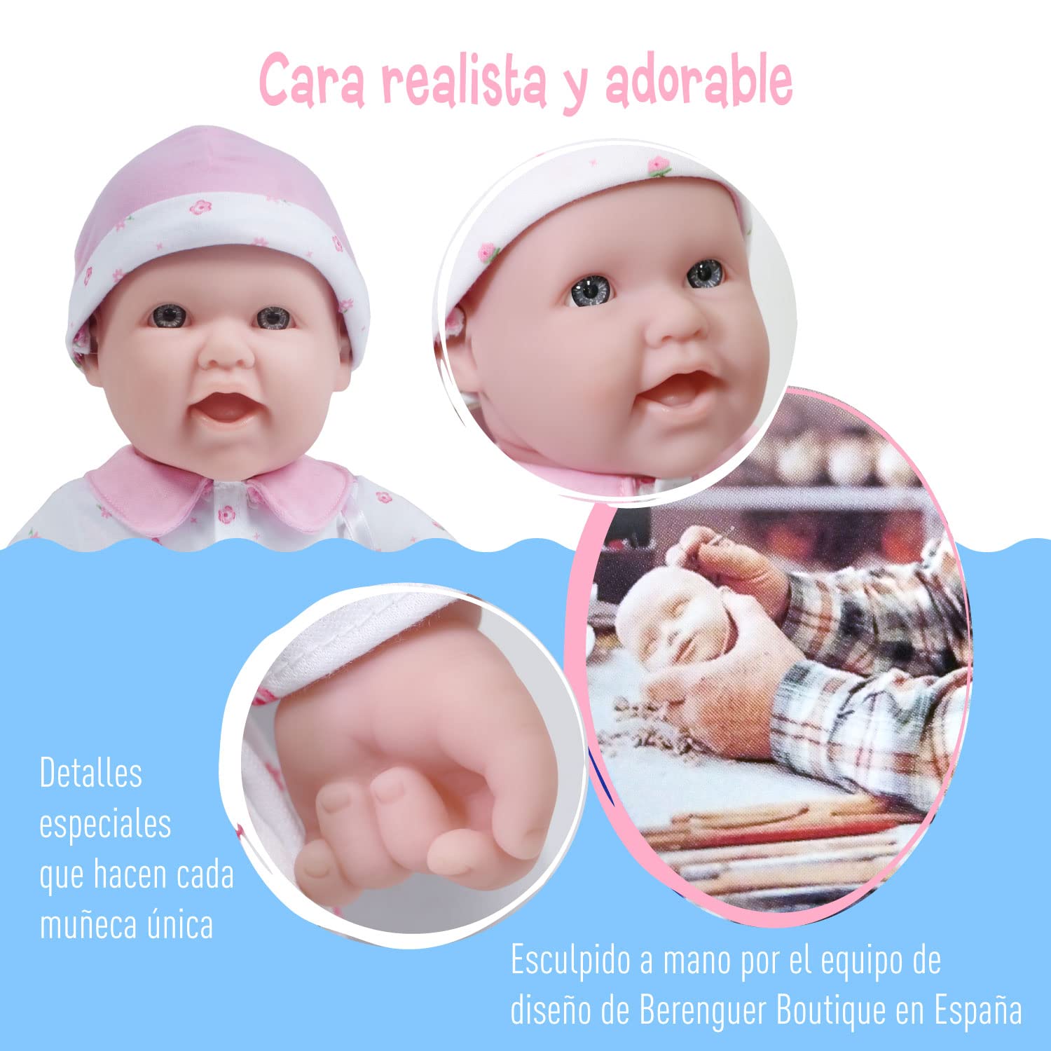 Foto 4 pulgar | Muñeca Jc Toys La Baby, Blanca, 40 Cm, Con Traje Y Chupete - Venta Internacional.