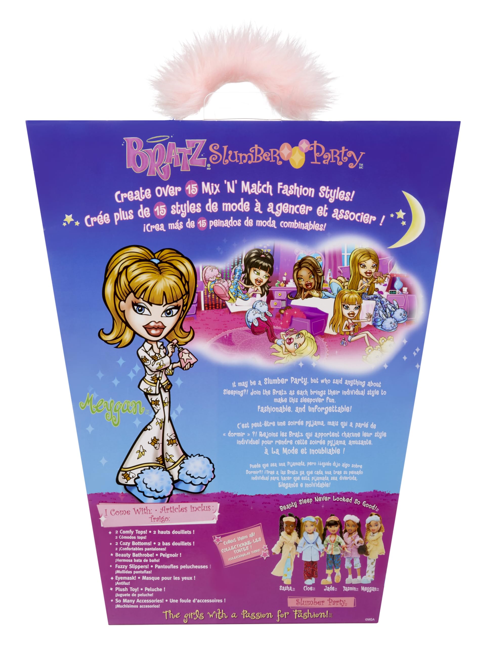 Foto 7 | Muñeca Bratz Slumber Party Meygan con Accesorios - Venta Internacional
