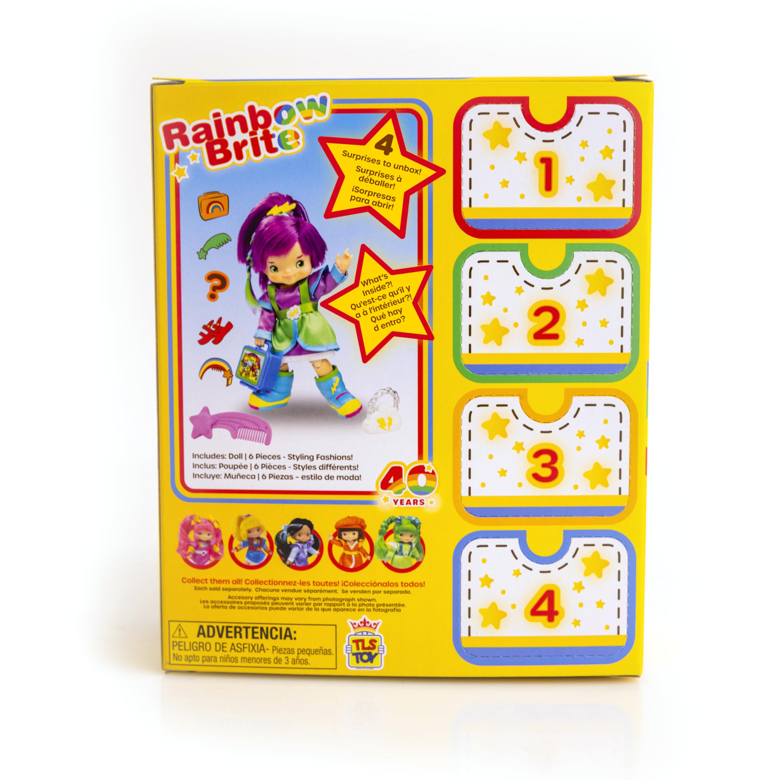 Foto 4 pulgar | Muñeca Stormy Rainbow Brite 14 cm - Venta Internacional