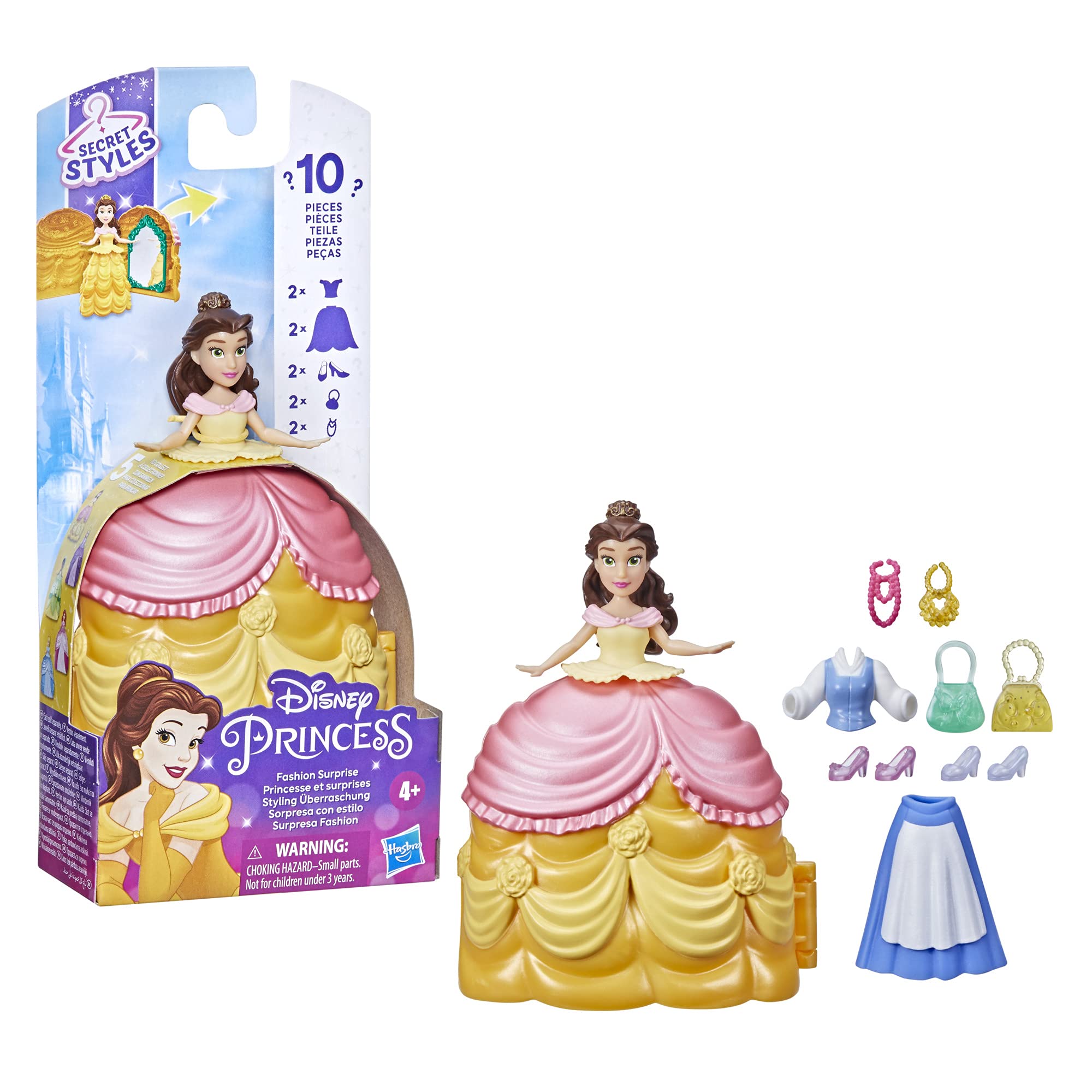 Foto 4 pulgar | Muñeca de Disney Princess Secret Styles Belle con Accesorios- Venta Internacional
