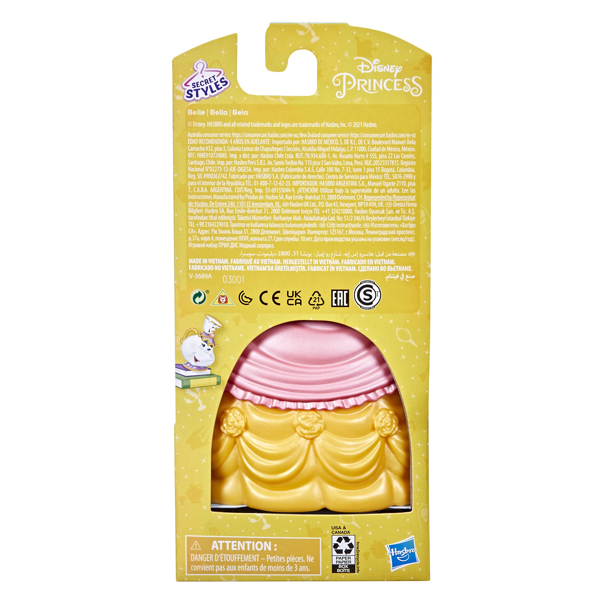 Foto 6 pulgar | Muñeca de Disney Princess Secret Styles Belle con Accesorios- Venta Internacional