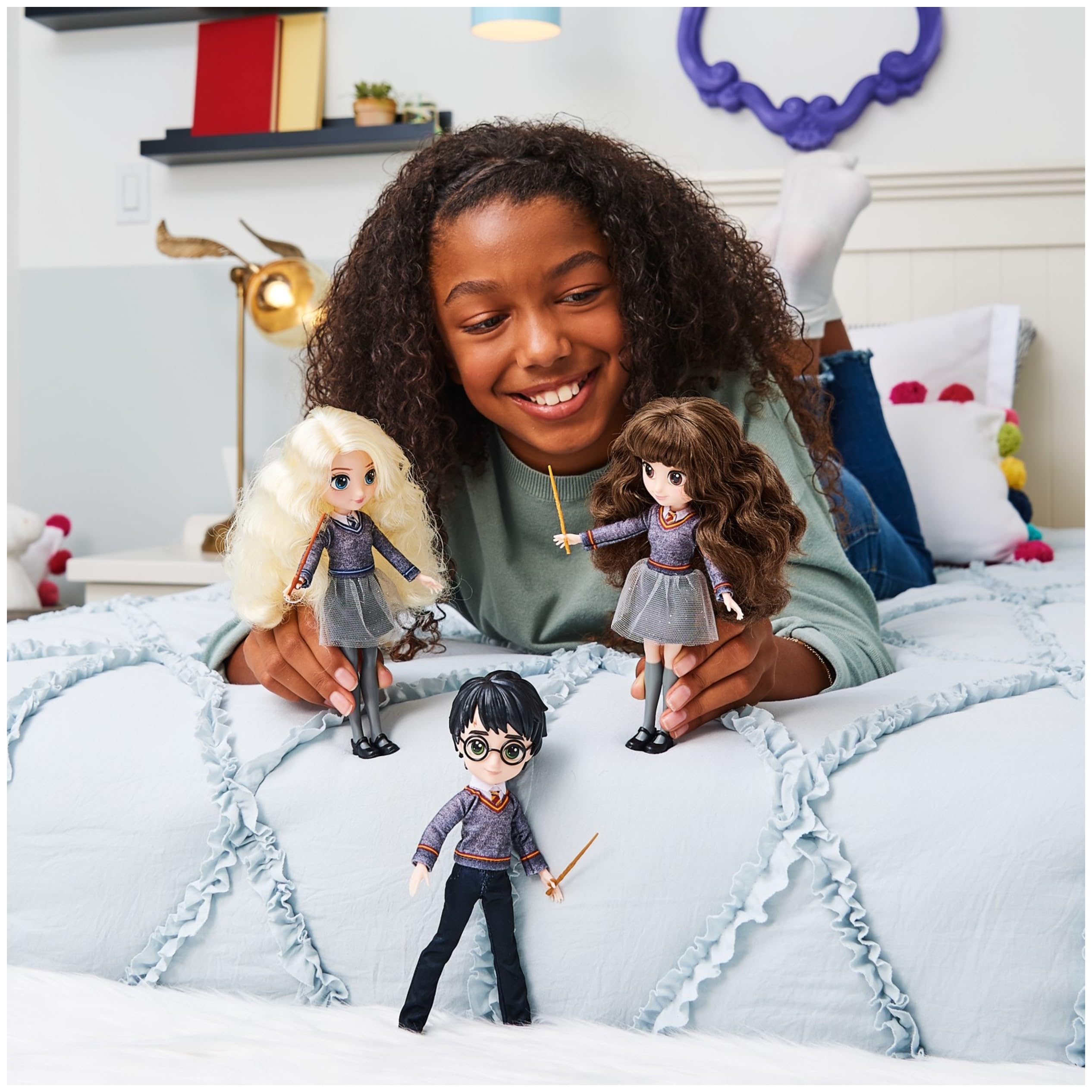 Foto 8 pulgar | Muñeca Wizarding World Harry Potter Luna Lovegood De 20 Cm Con Accesorios - Venta Internacional.