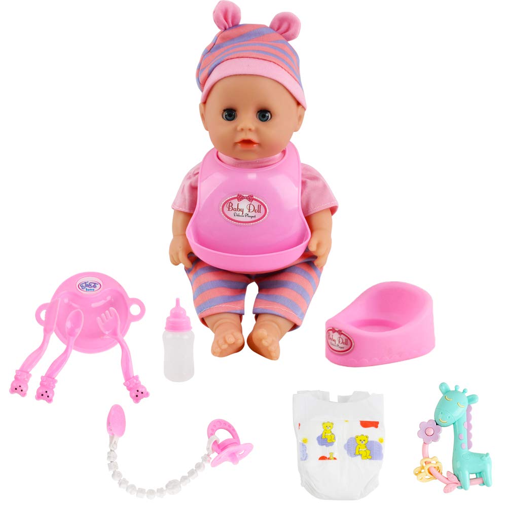 Foto 5 pulgar | Set De Muñecas Deao Con Cama Para Cuna, Trona Y Cochecito, 20 Piezas - Venta Internacional.