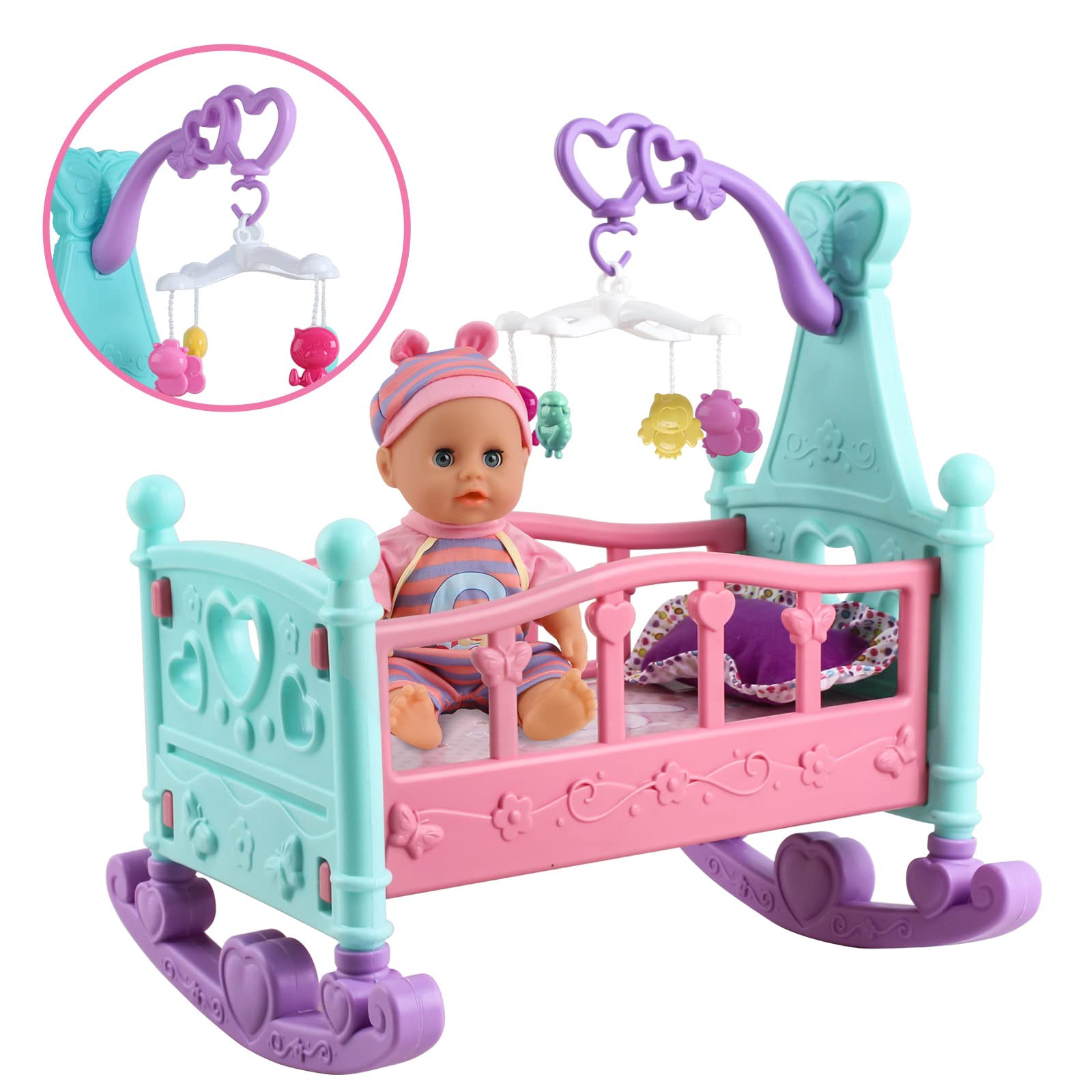 Foto 8 pulgar | Set De Muñecas Deao Con Cama Para Cuna, Trona Y Cochecito, 20 Piezas - Venta Internacional.