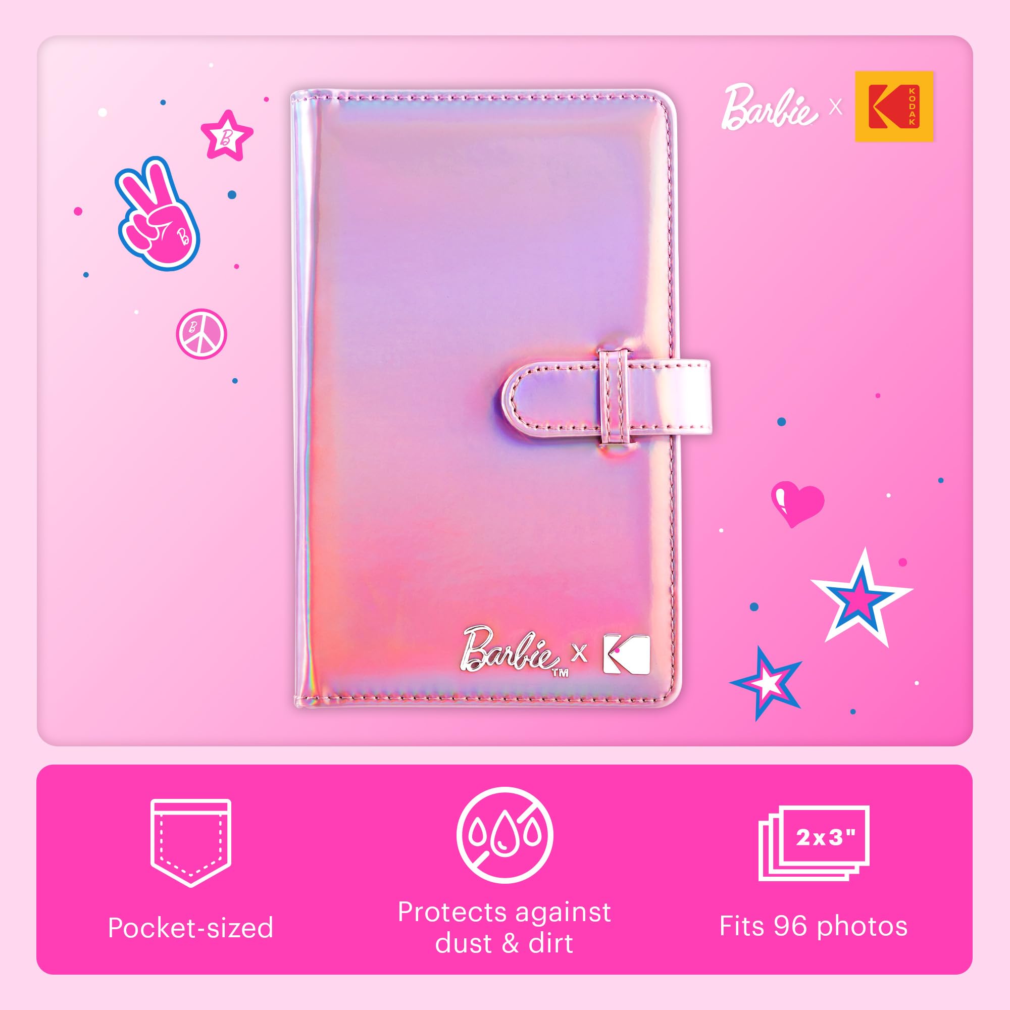 Foto 2 | Álbum De Fotos Kodak X Barbie Para Barbie Instant 2x3'' Photos - Venta Internacional.