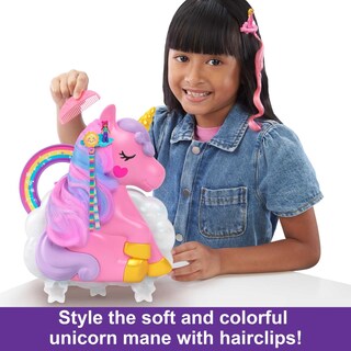 Foto 2 | Juguete De Viaje Polly Pocket Rainbow Unicorn Con 2 Micromuñecas - Venta Internacional.