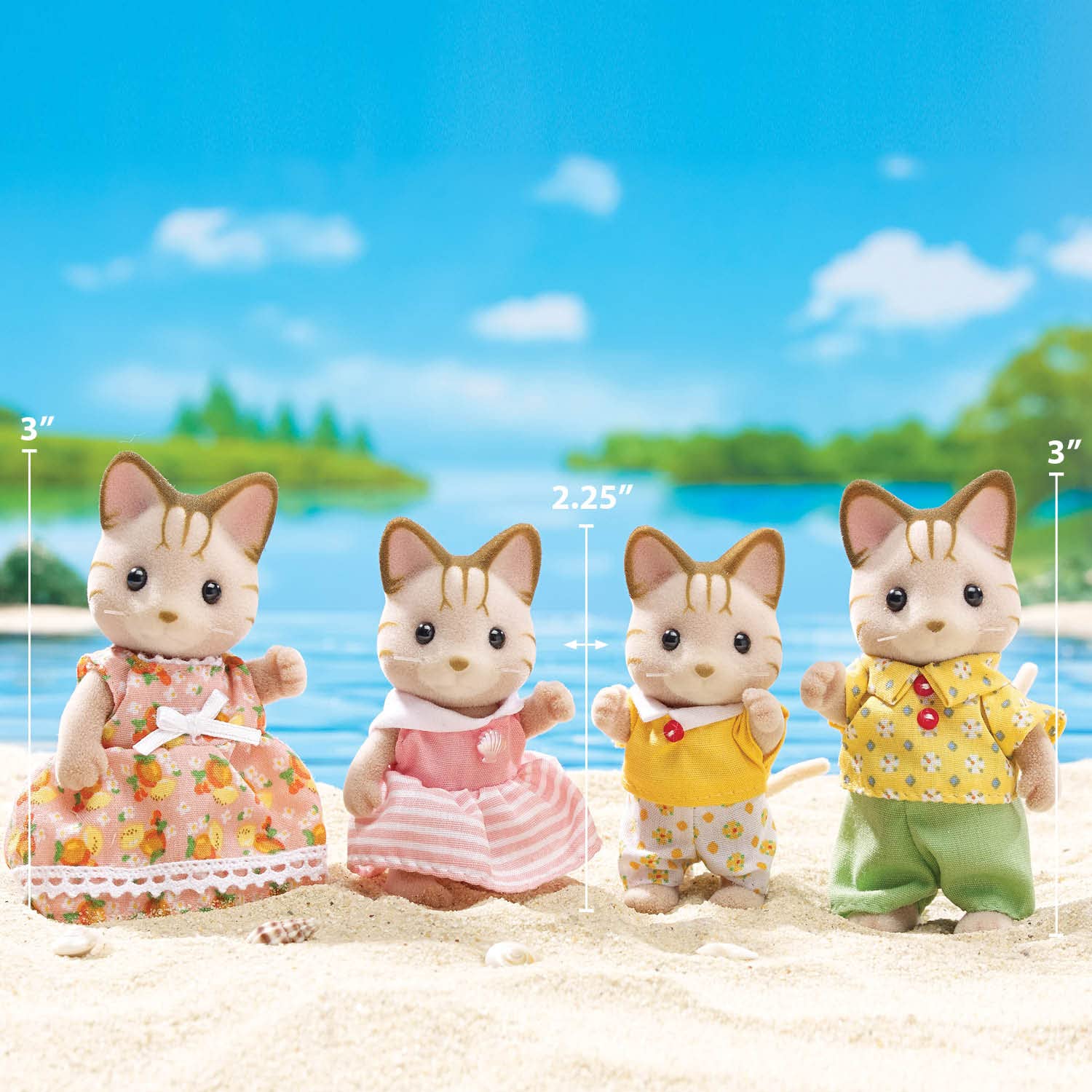 Foto 3 pulgar | Figuras Calico Critters Sandy Cat Family 4 Piezas-Venta Internacional