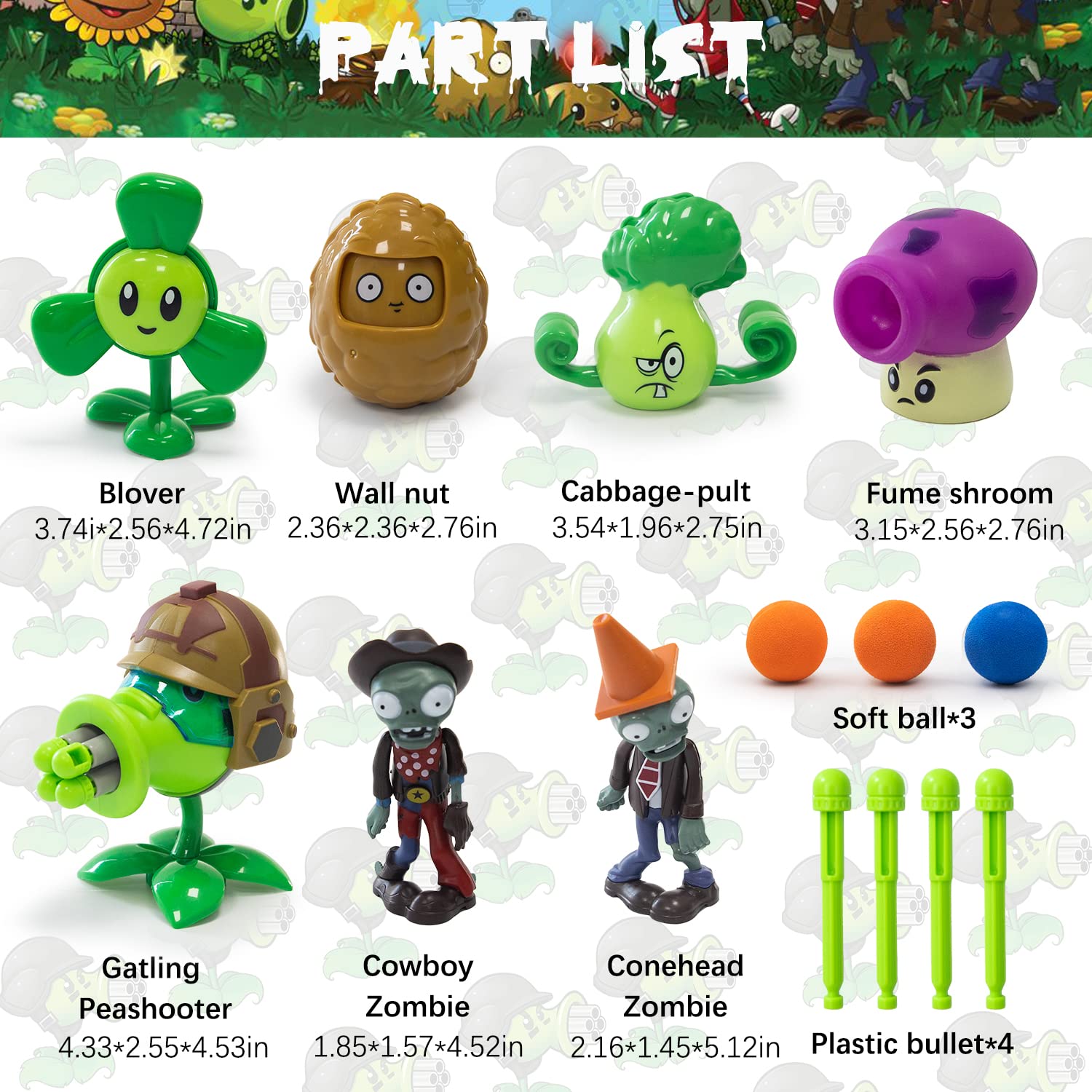 Foto 3 pulgar | Set de 7 Figuras de Plants Vs Zombies Toy Maikerry para Niños - Venta Internacional