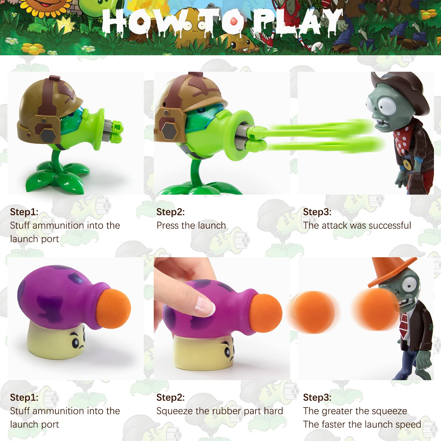 Foto 5 pulgar | Set de 7 Figuras de Plants Vs Zombies Toy Maikerry para Niños - Venta Internacional