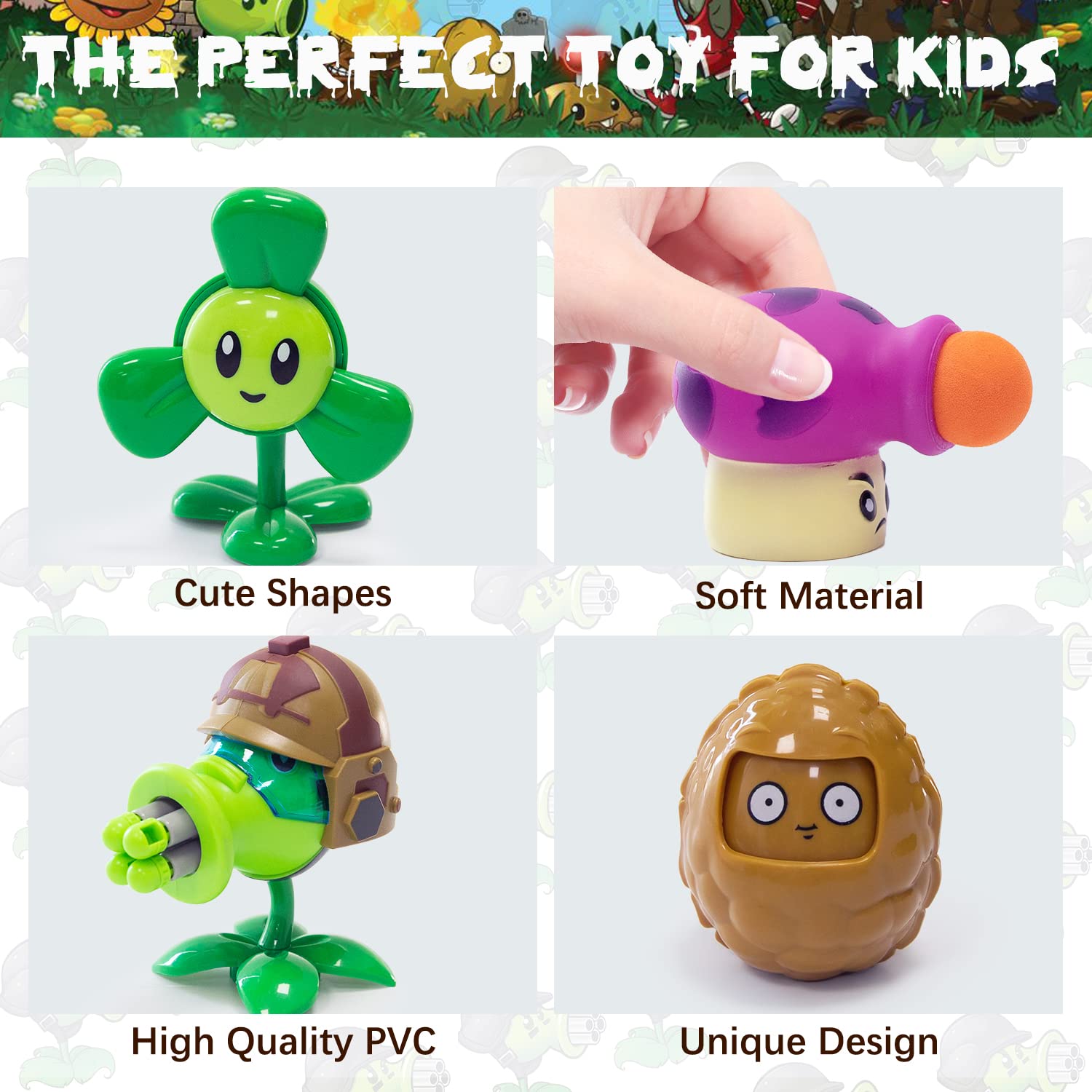 Foto 6 pulgar | Set de 7 Figuras de Plants Vs Zombies Toy Maikerry para Niños - Venta Internacional