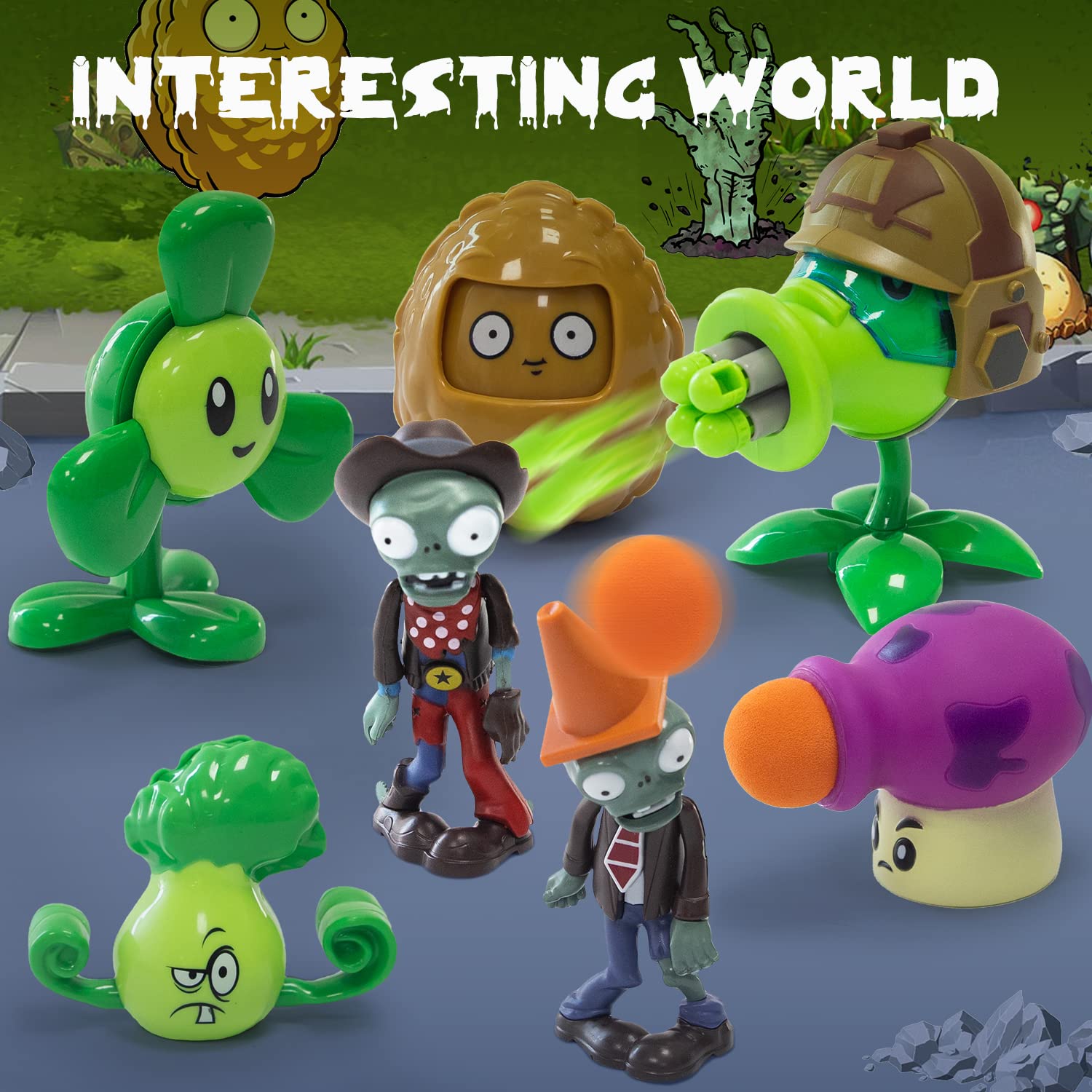 Foto 7 pulgar | Set de 7 Figuras de Plants Vs Zombies Toy Maikerry para Niños - Venta Internacional