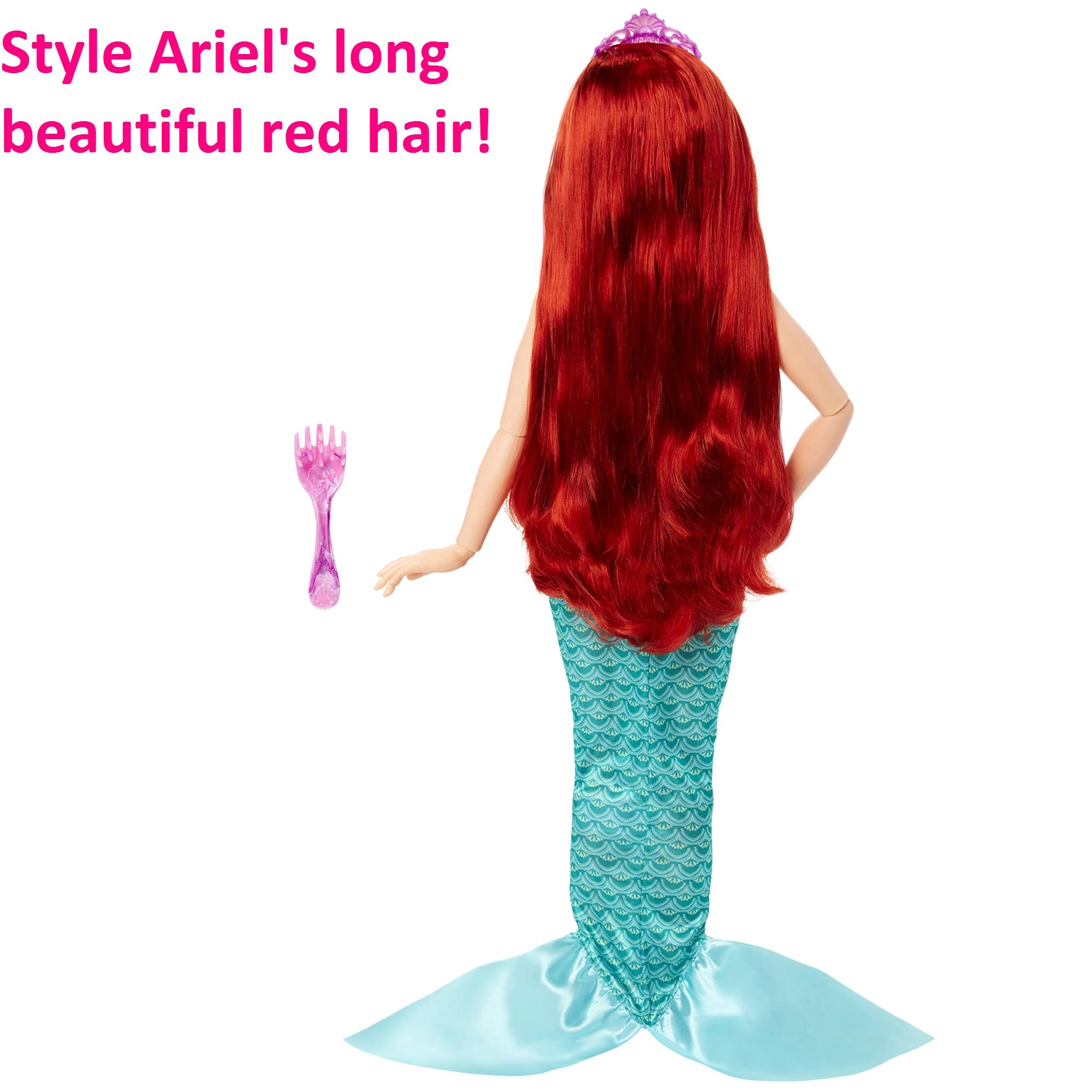 Foto 7 pulgar | Muñeca Disney Princess Ariel My Size 81 Cm Con Cepillo - Venta Internacional.