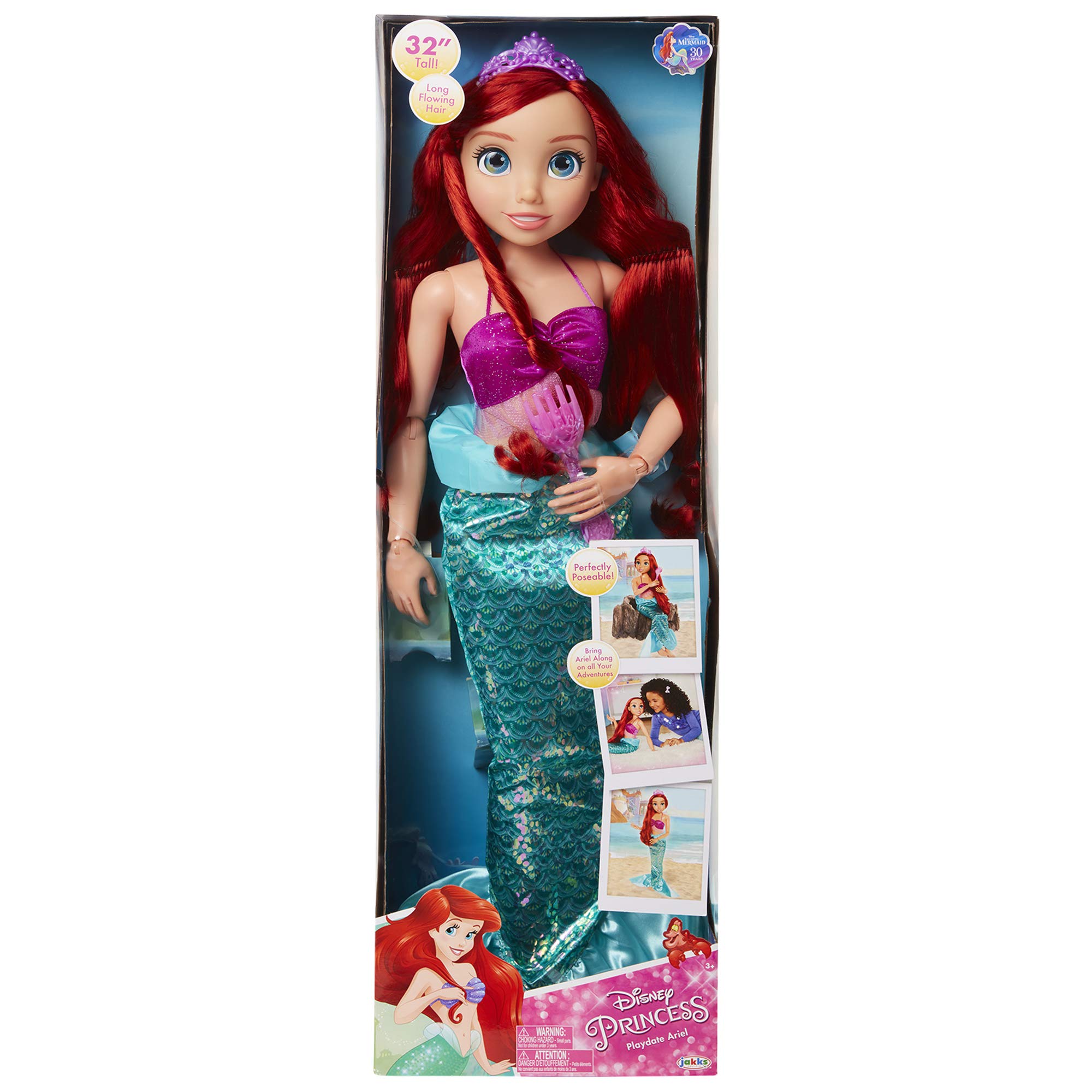 Foto 8 pulgar | Muñeca Disney Princess Ariel My Size 81 Cm Con Cepillo - Venta Internacional.