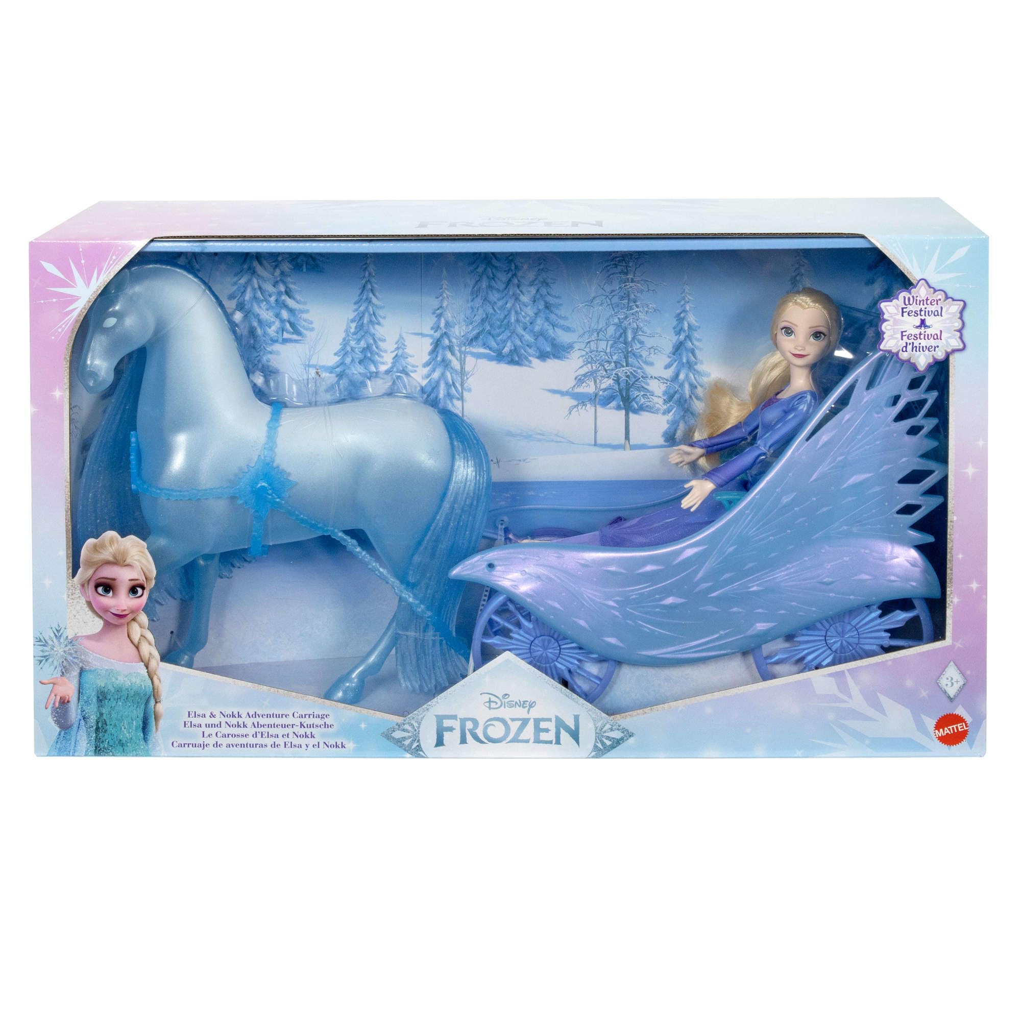 Foto 7 pulgar | Muñeca De Moda Mattel Disney Frozen Elsa Con Nokk Y Carriage - Venta Internacional.