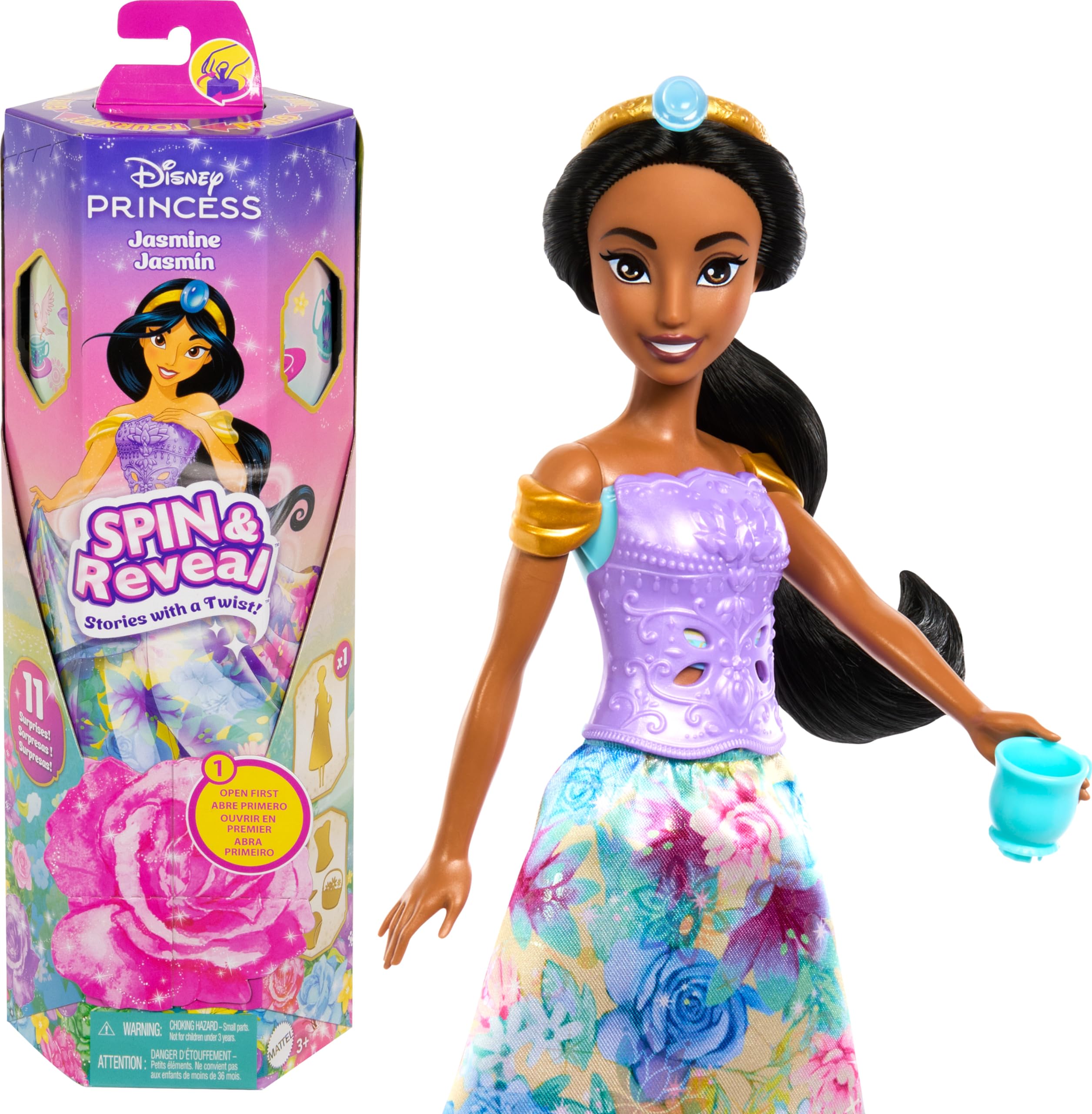 Foto 2 pulgar | Muñeca De Moda Mattel Disney Princess Jasmine Con 11 Sorpresas - Venta Internacional.