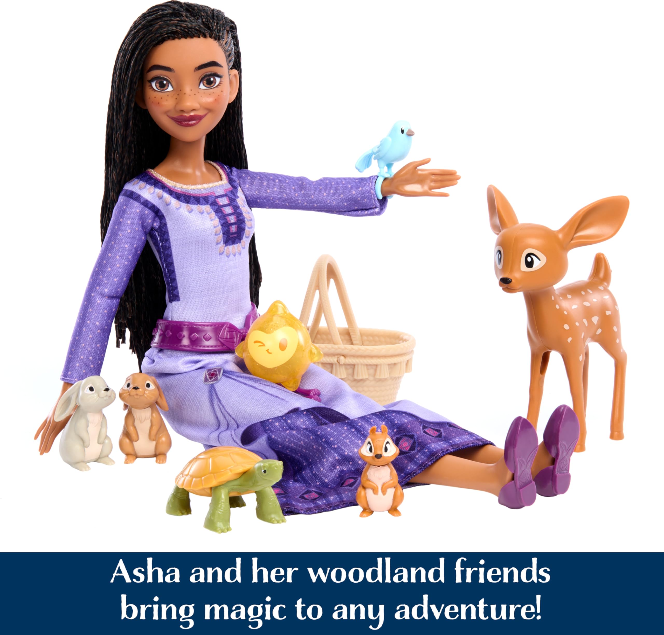 Foto 4 pulgar | Set De Juguetes Mattel Disney Wish Woodland Animals Of Rosas Con Asha - Venta Internacional.