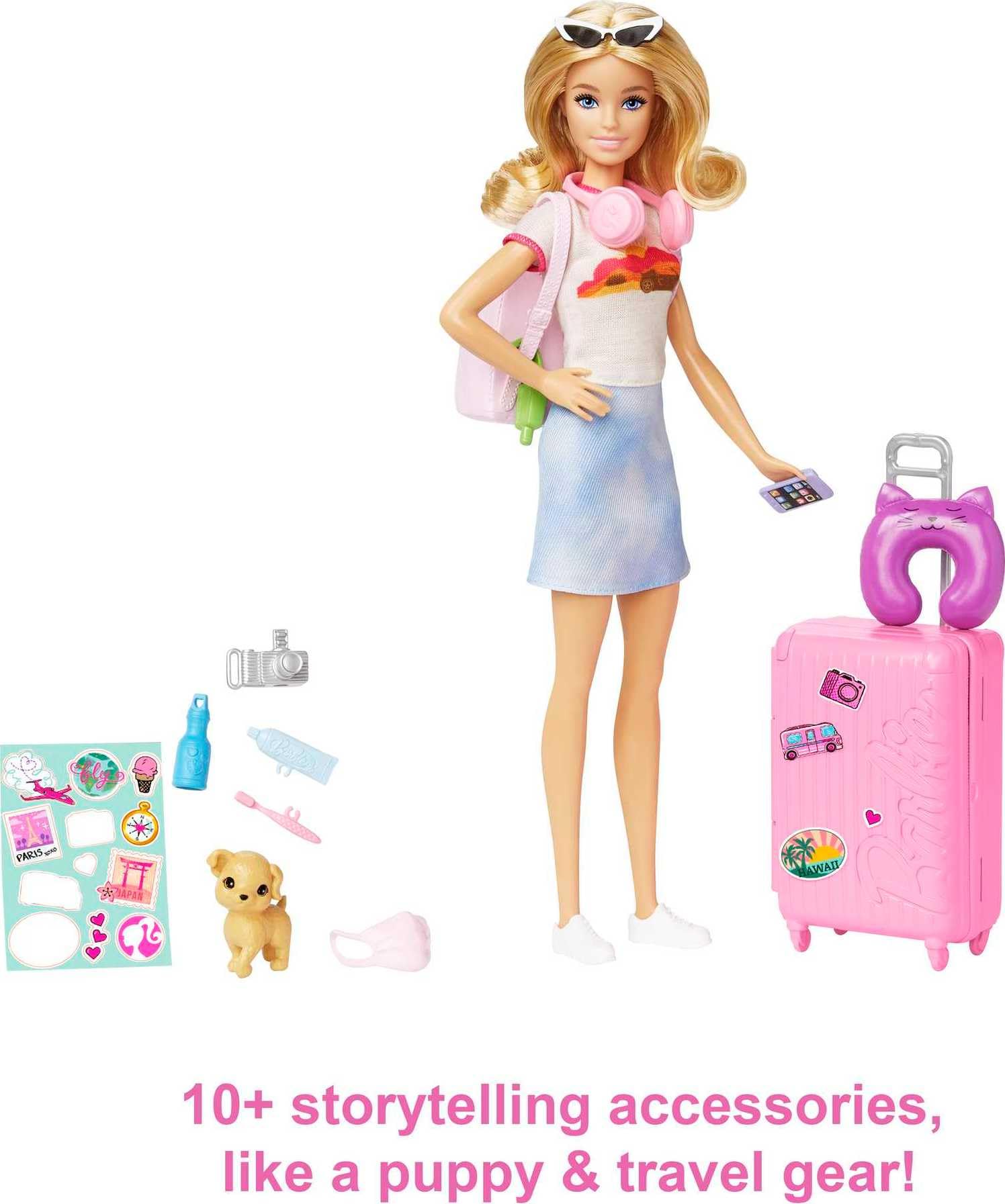 Foto 4 | Set de Barbie Viaje con Accesorios y Cachorro - Venta Internacional