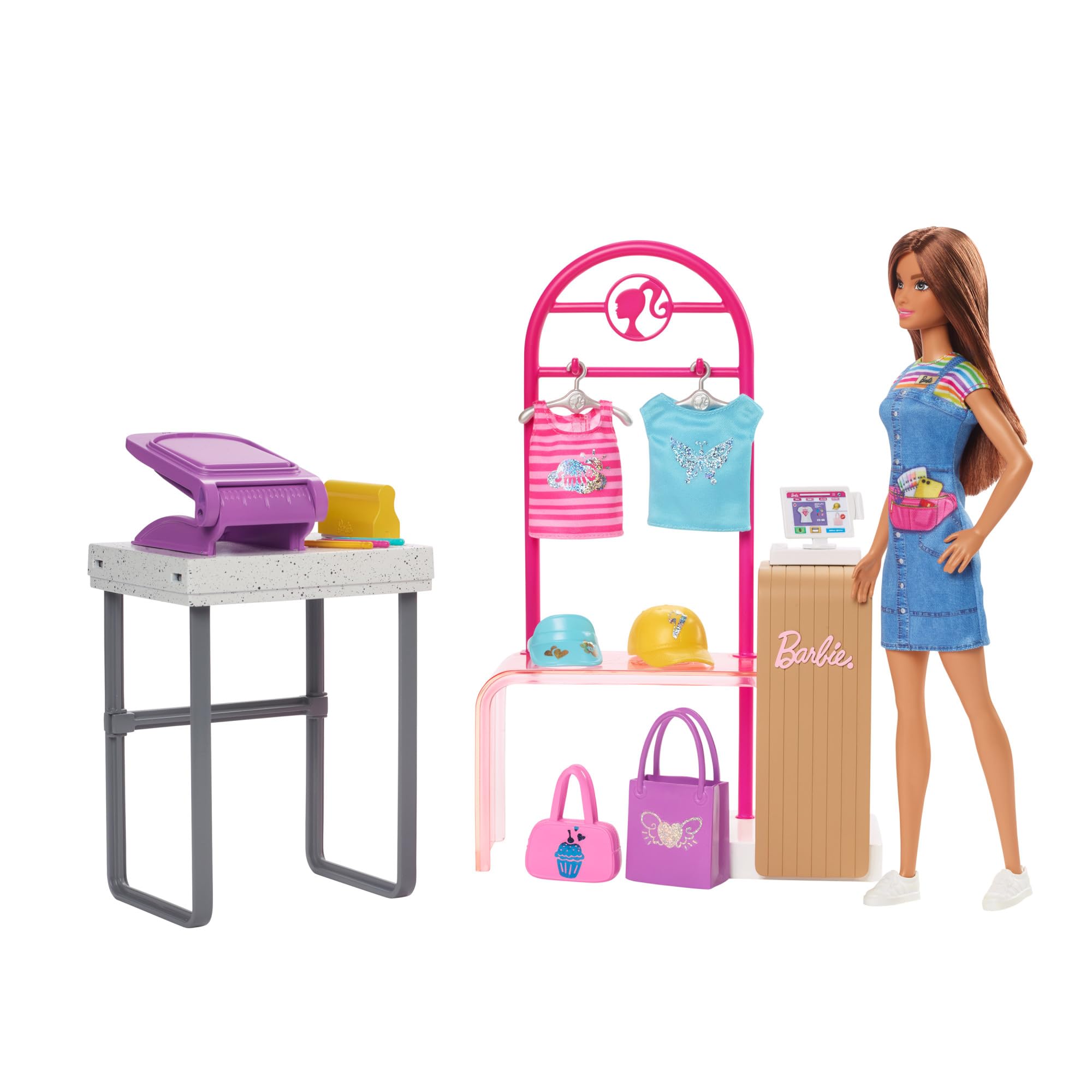 Foto 1 | Set Barbie Make & Sell Boutique con Estante de Exhibición - Venta Internacional