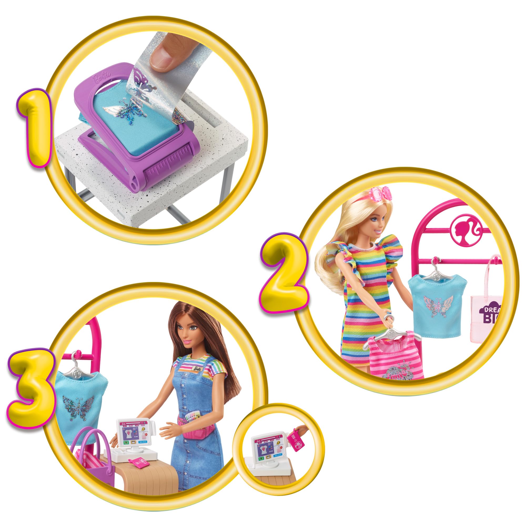 Foto 5 | Set Barbie Make & Sell Boutique con Estante de Exhibición - Venta Internacional