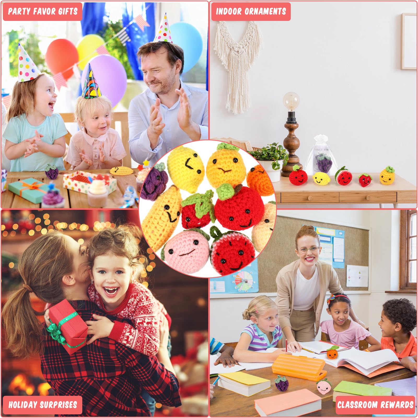 Foto 5 | Set De Regalo De Juguetes De Frutas Sappy Inspirational Positive, 10 Juegos - Venta Internacional.