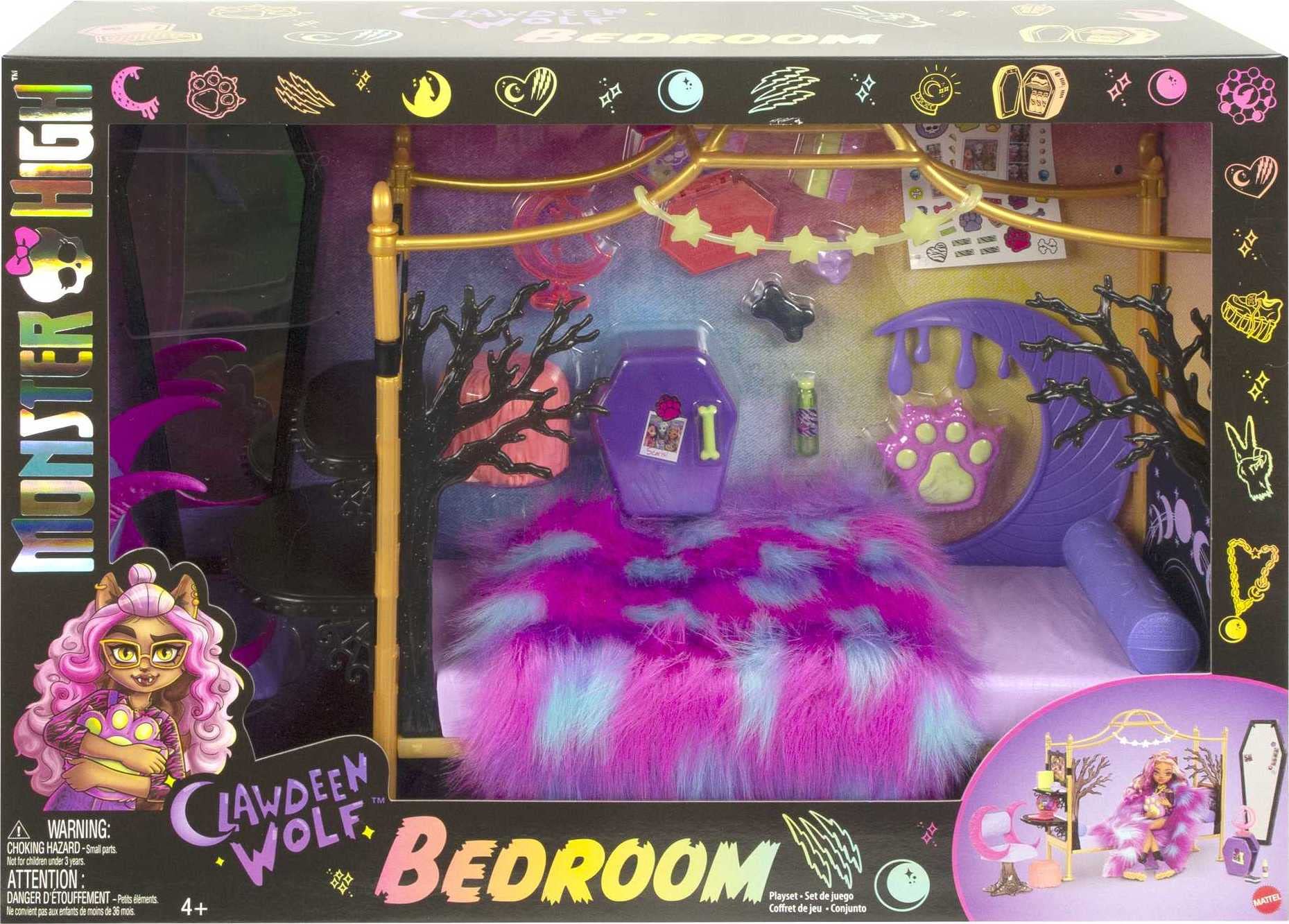 Foto 7 pulgar | Dormitorio Playset Monster High Clawdeen Wolf Con Muebles - Venta Internacional.