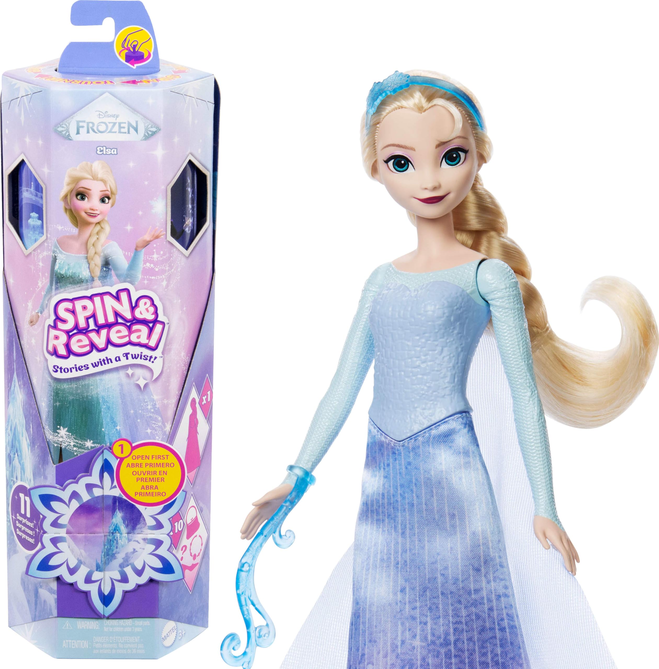 Foto 2 pulgar | Muñeca De Moda Mattel Disney Frozen Elsa Con 11 Sorpresas - Venta Internacional.
