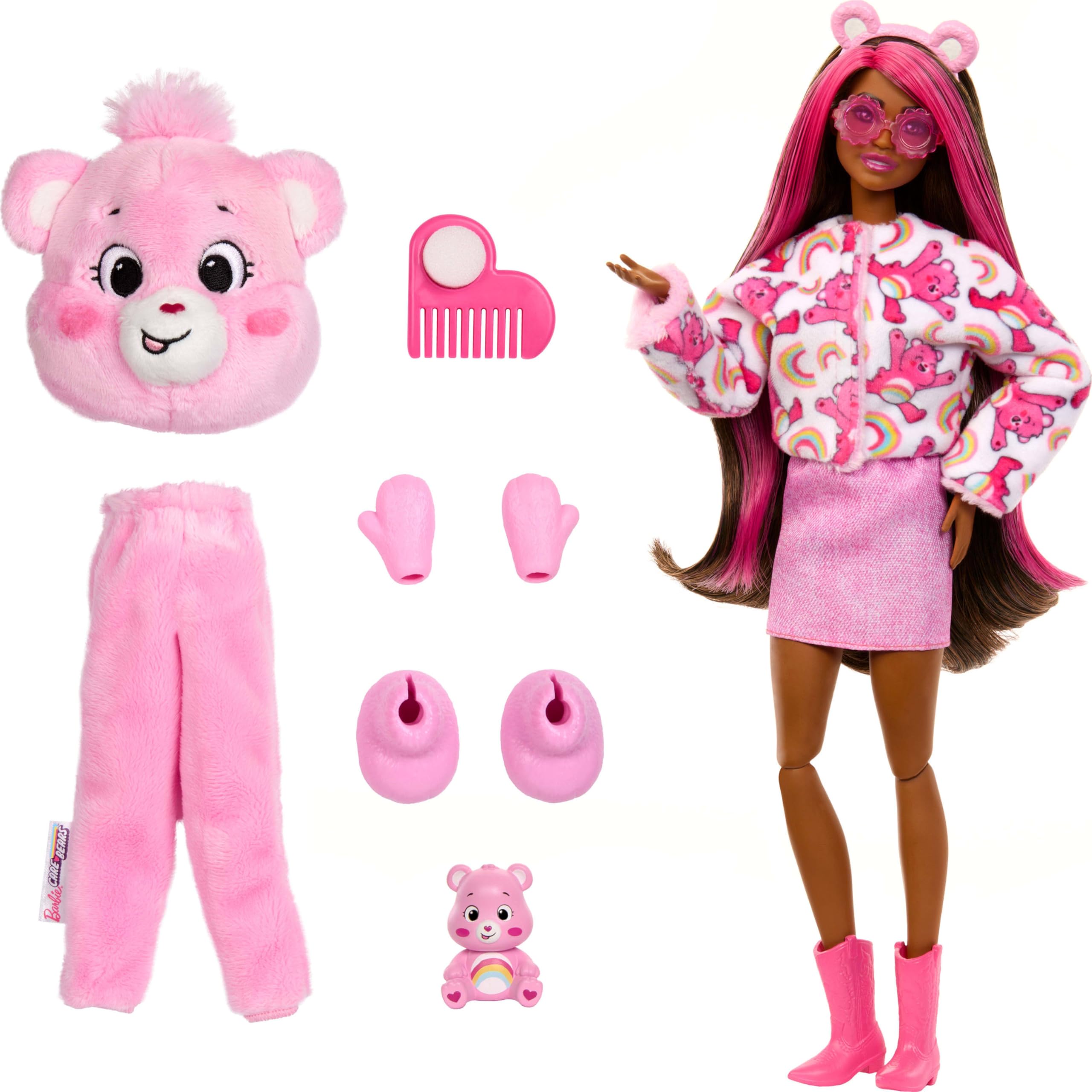 Foto 6 | Muñeca Moderna Barbie Cutie Reveal Con Care Bears Cheer Bear - Venta Internacional.