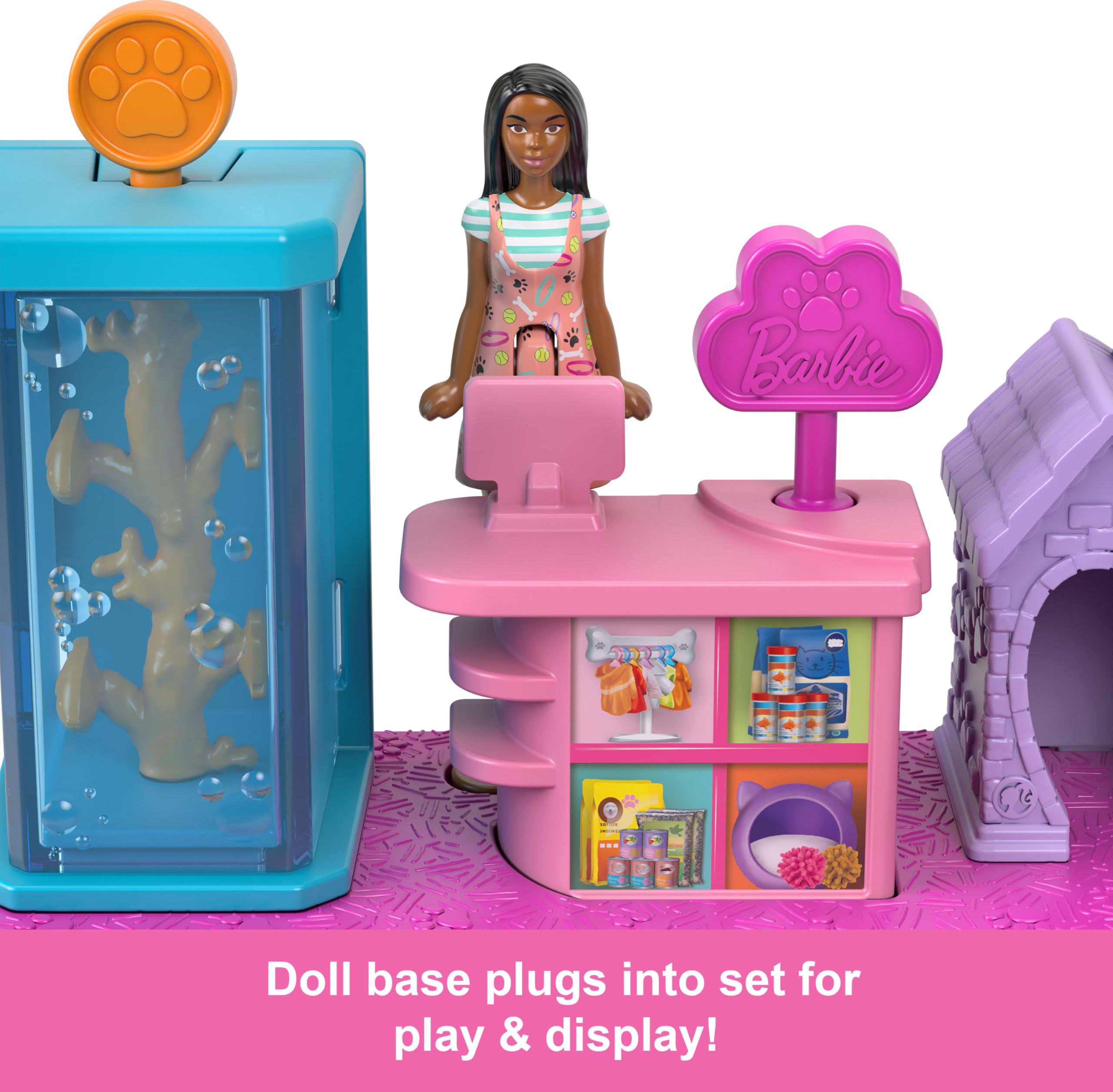 Foto 6 pulgar | Playset Barbie Mini Barbieland Pet Boutique Con Muñeca De 1.5 Pulgadas - Venta Internacional.