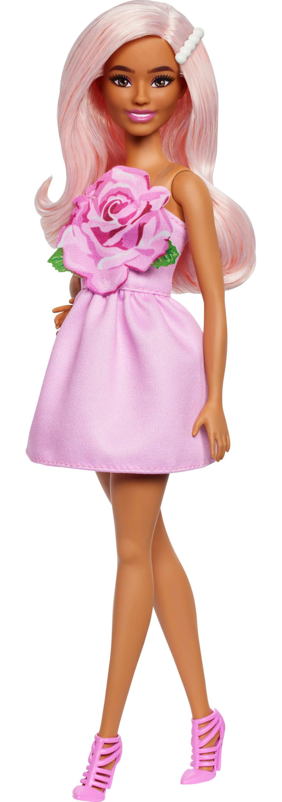 Muñeca De Moda Barbie Fashionistas #238 Con Pelo Rosa Pastel - Venta Internacional.