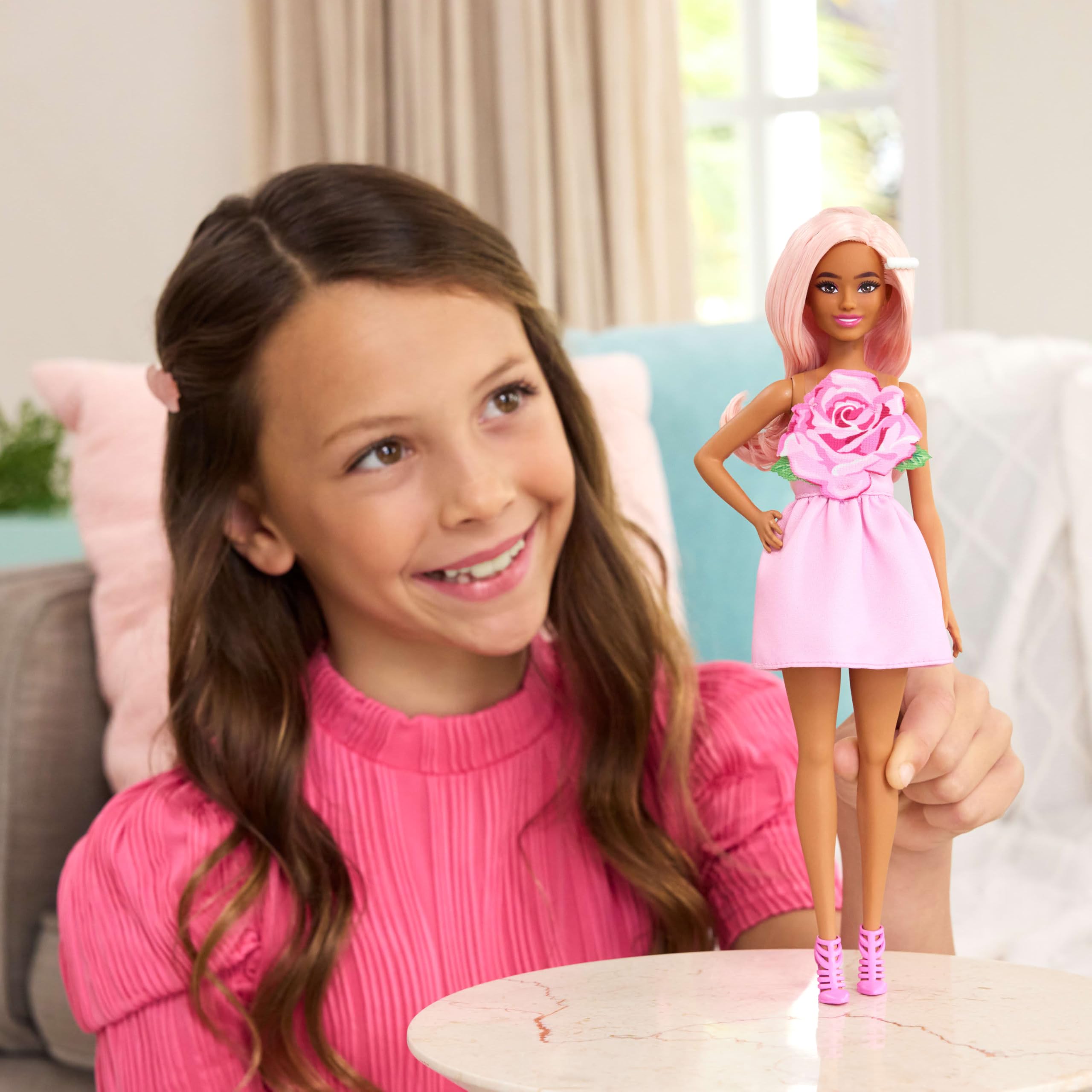 Foto 2 | Muñeca De Moda Barbie Fashionistas #238 Con Pelo Rosa Pastel - Venta Internacional.