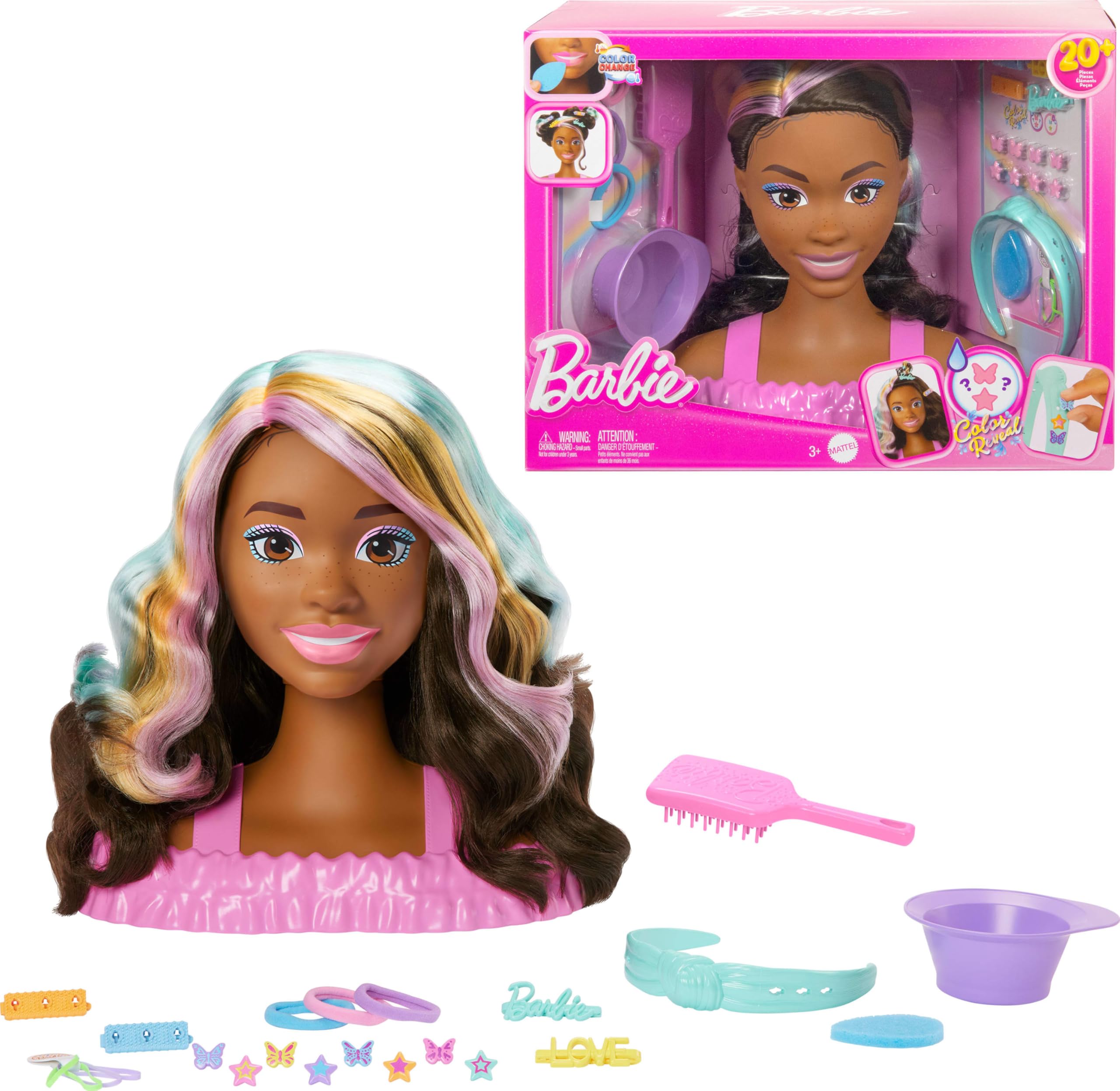 Muñeca Barbie Styling Head De Cabello Castaño Con Más De 20 Accesorios - Venta Internacional.