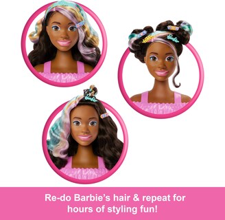 Foto 4 | Muñeca Barbie Styling Head De Cabello Castaño Con Más De 20 Accesorios - Venta Internacional.