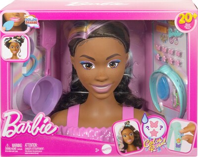 Foto 6 | Muñeca Barbie Styling Head De Cabello Castaño Con Más De 20 Accesorios - Venta Internacional.
