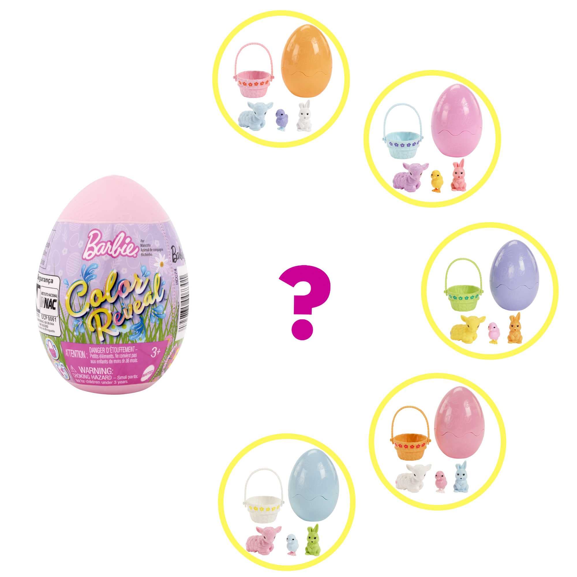 Huevo De Pascua Toy Barbie Color Reveal Con 6 Sorpresas Hcc74 - Venta Internacional.