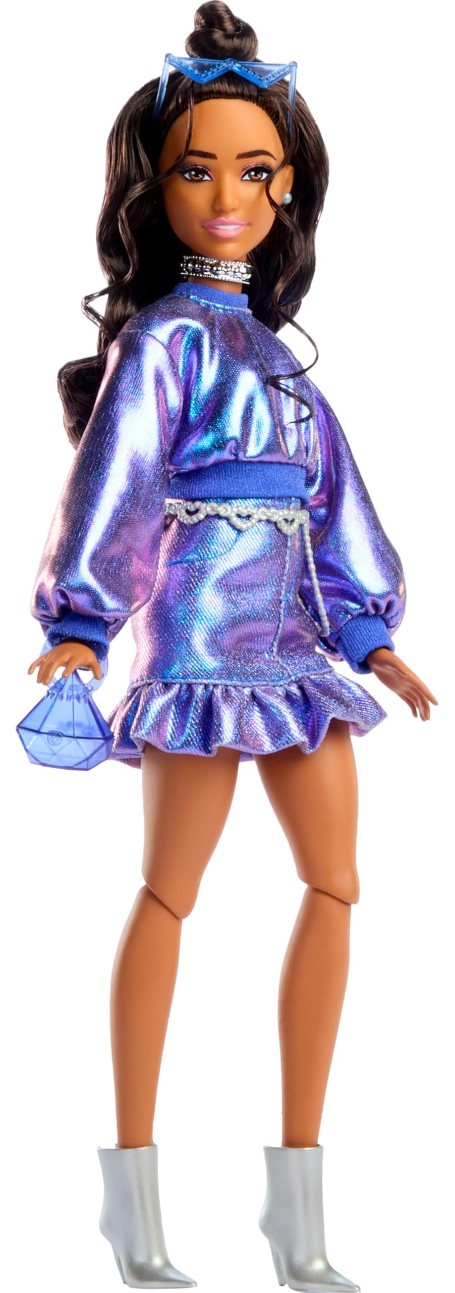 Foto 4 pulgar | Disfraz De Muñeca A La Moda Barbie Deluxe Style #7 En Azul Metalizado - Venta Internacional.