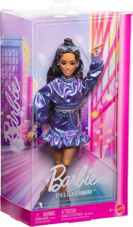 Foto 6 | Disfraz De Muñeca A La Moda Barbie Deluxe Style #7 En Azul Metalizado - Venta Internacional.