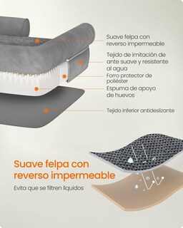 Foto 6 | Cama Ortopédica Para Perros Feandrea, Funda Extraíble Y Lavable