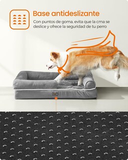 Foto 8 | Cama Ortopédica Para Perros Feandrea, Funda Extraíble Y Lavable