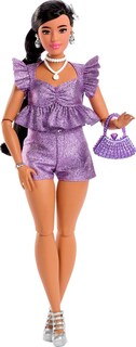 Foto 2 | Disfraz De Muñeca A La Moda Barbie Deluxe Style #8 De Color Morado Metalizado - Venta Internacional.